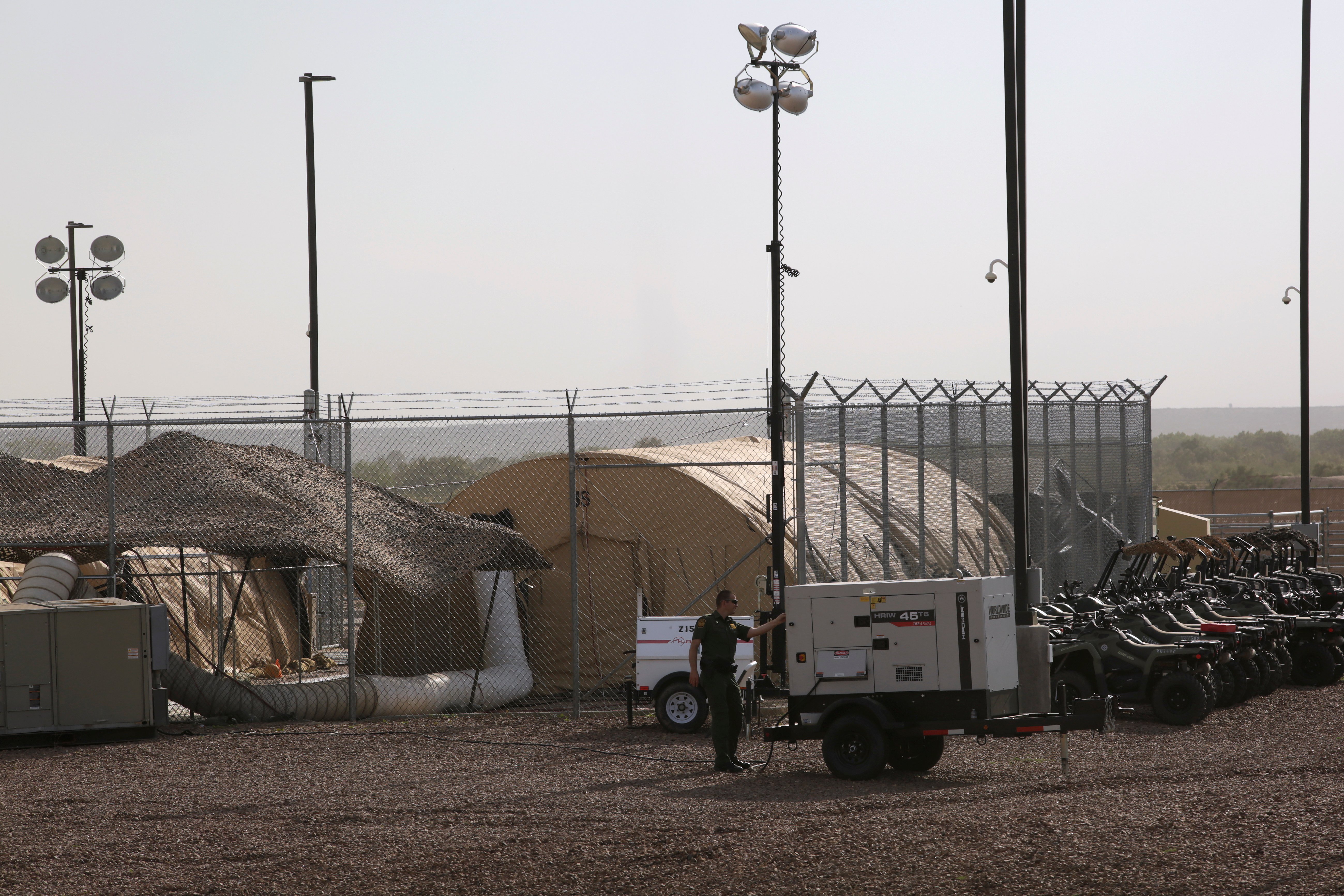 A general view shows the U.S. Customs and Border Protection's Border Patrol station facilities in Clint