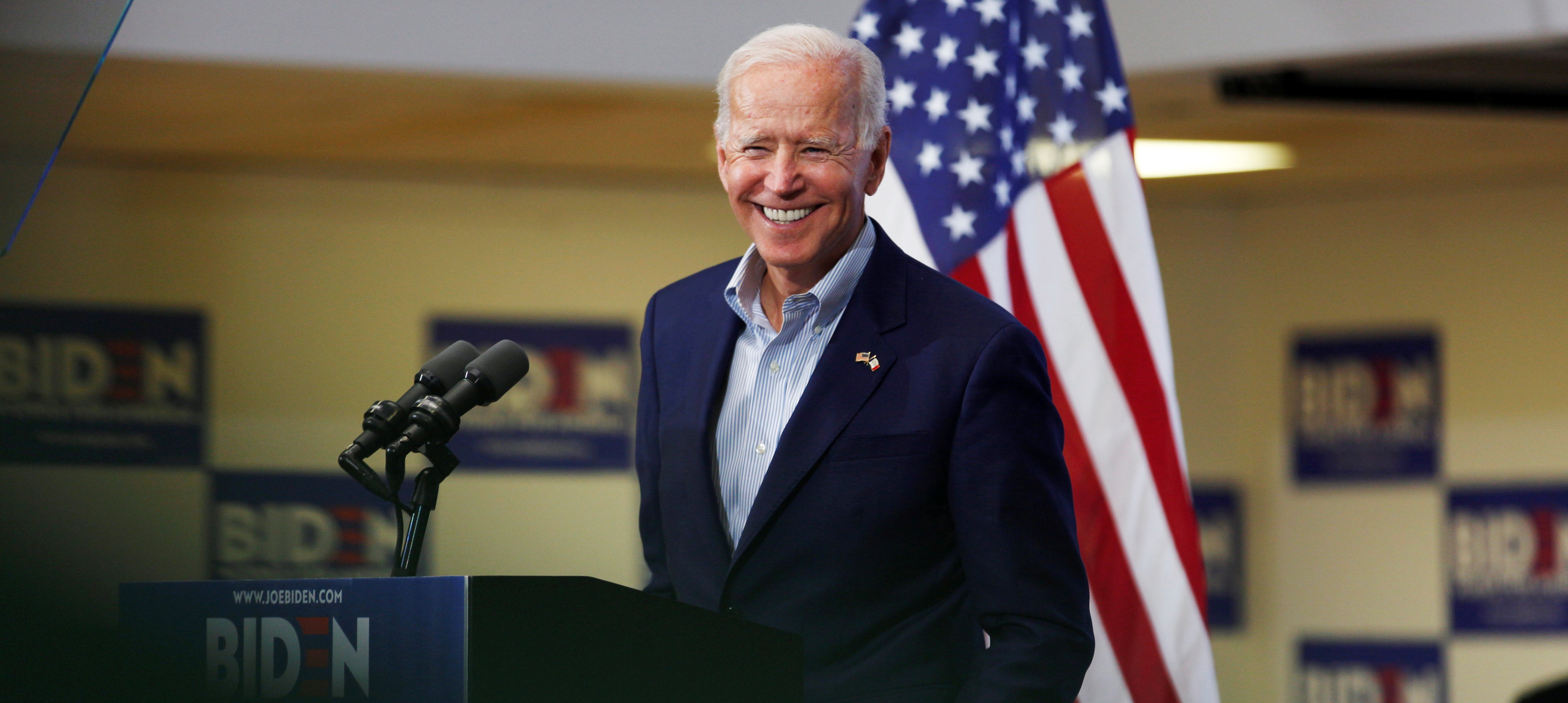 Democratic 2020 U.S. presidential candidate and former Vice President Joe Biden speaks at an event at the Mississippi Valley Fairgrounds in Davenport, Iowa, U.S. June 11, 2019. REUTERS/Jordan Gale