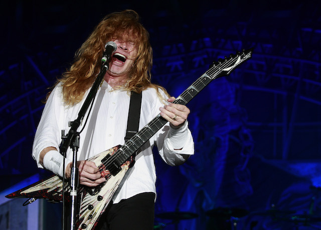 Dave Mustaine of U.S band "Megadeth" performs at the Rock in Rio Music Festival in Lisbon May 30, 2010. REUTERS/Hugo Correia 