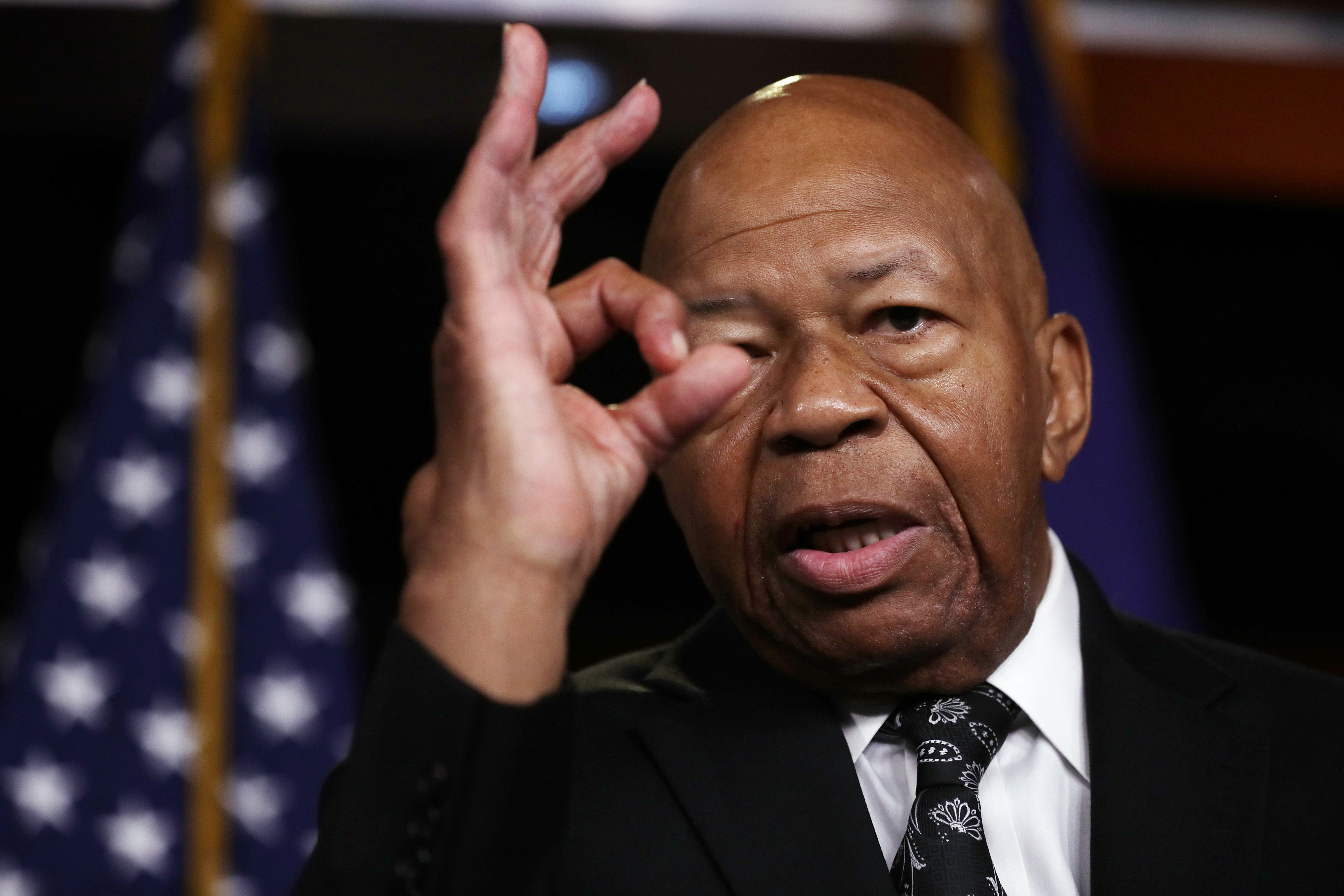 House Oversight and Government Reform Committee chairman Elijah Cummings (D-MD) speaks to the press on June 11, 2019 on Capitol Hill. (Chip Somodevilla/Getty Images)