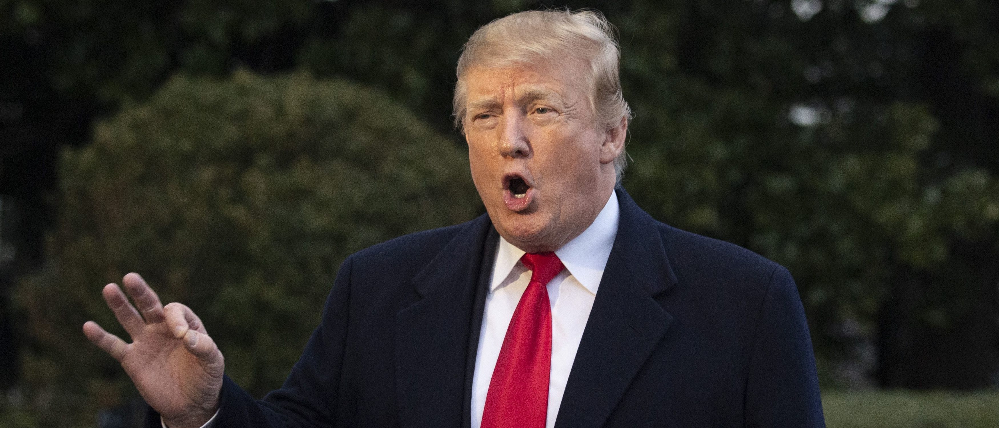 US President Donald Trump returns to the White House on March 24, 2019 in Washington, DC after spending the weekend in Florida. Trump declared he had been completely exonerated after his campaign was cleared of colluding with Russia in the 2016 election campaign. (ERIC BARADAT/AFP/Getty Images)