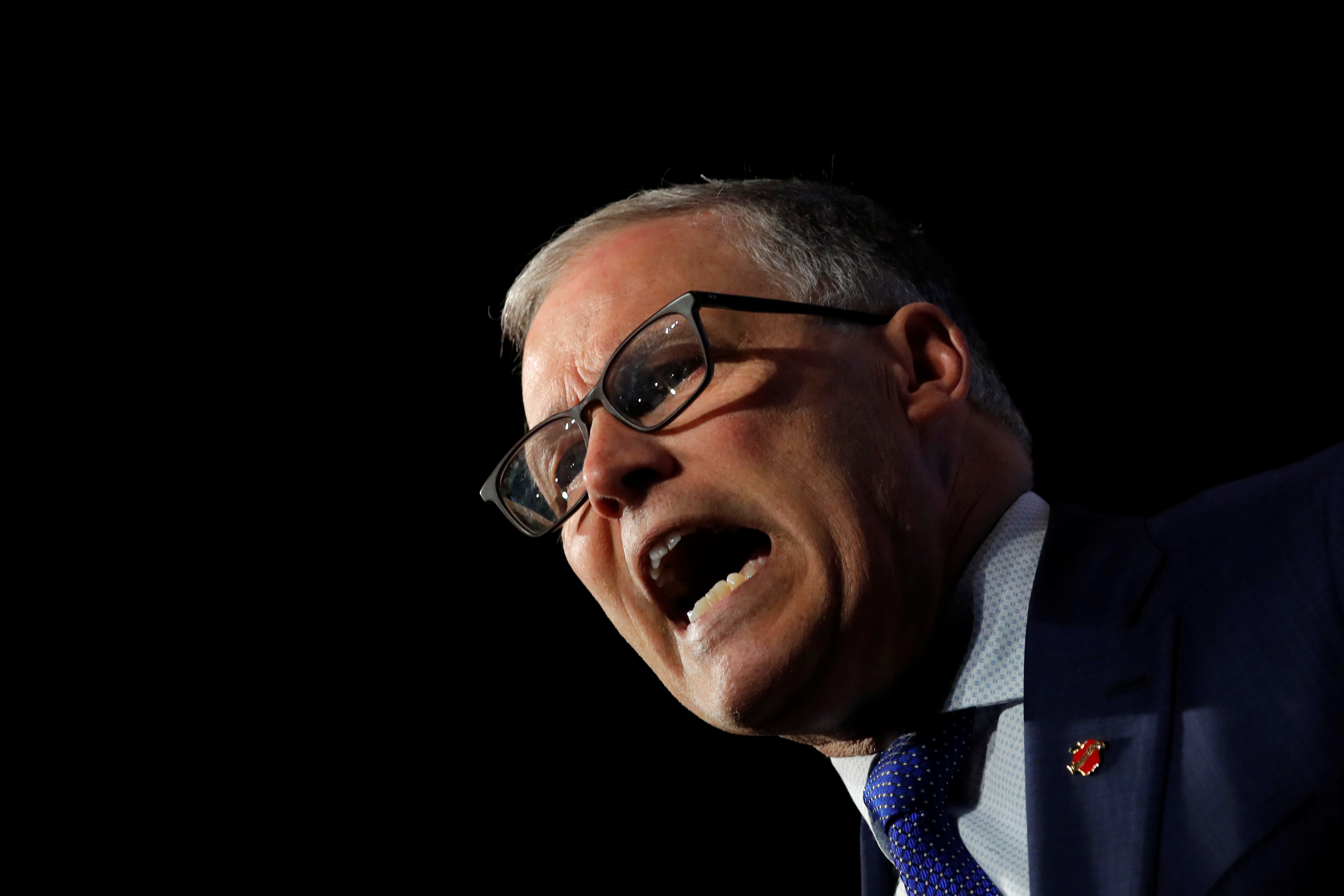 U.S. 2020 Democratic presidential candidate and Governor Jay Inslee participates in a moderated discussion at the We the People Summit in Washington