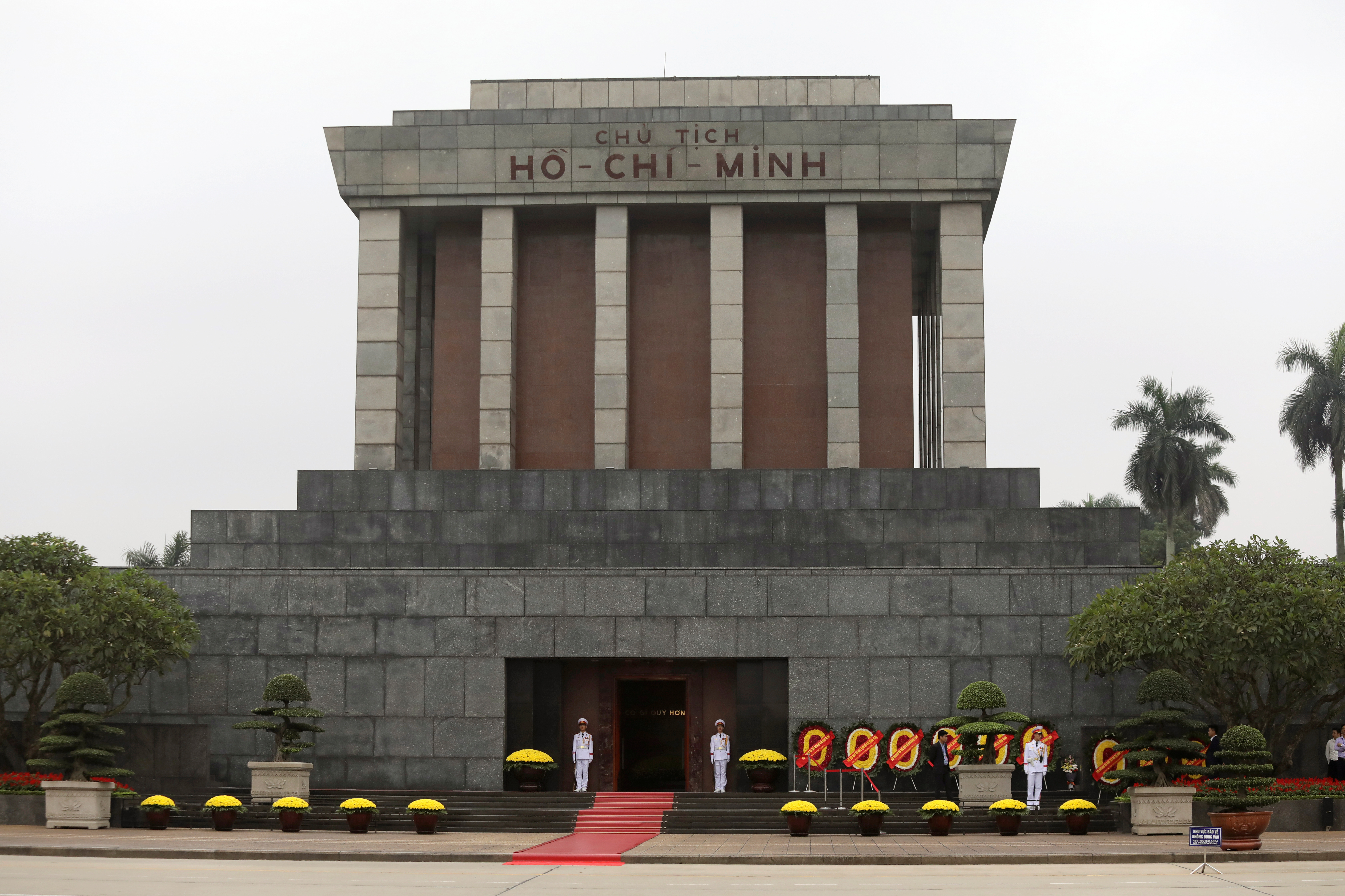 Ho Chi Minh mausoleum is seen in Hanoi
