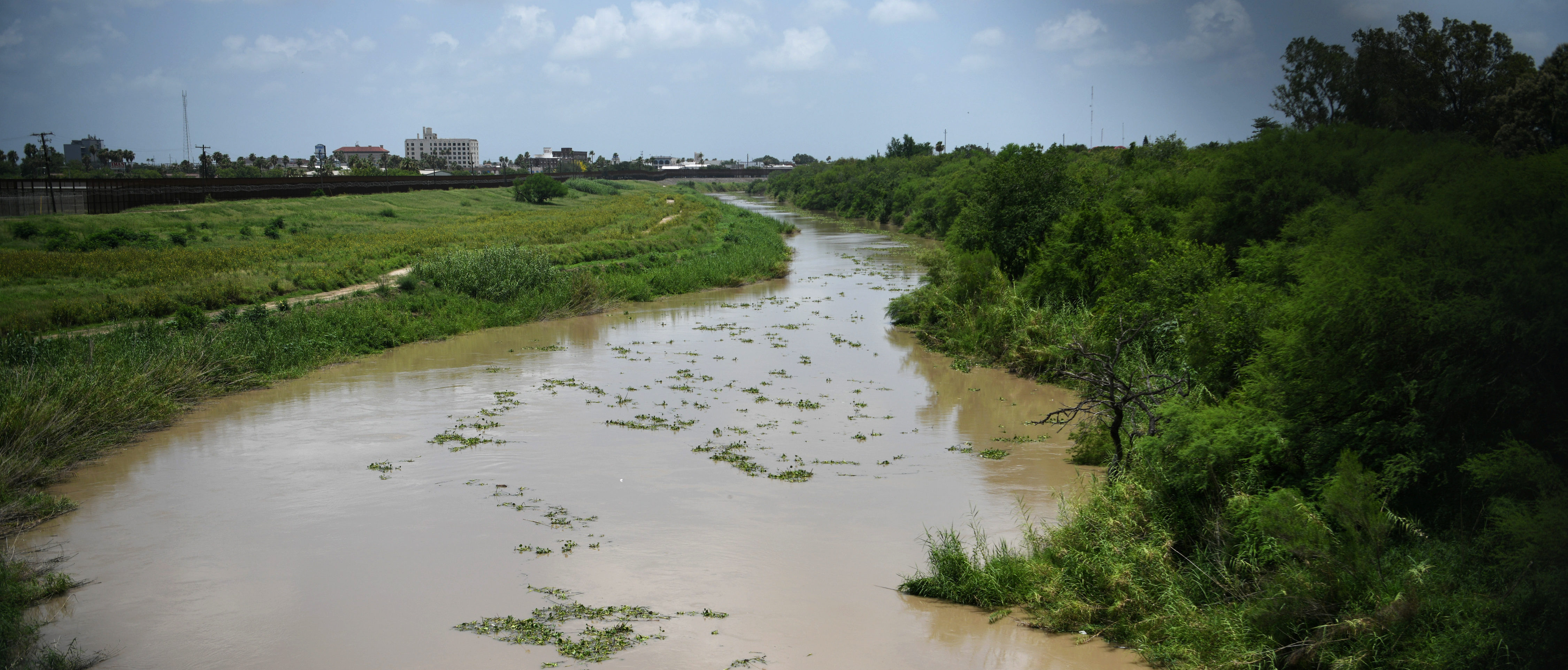The Rio Grande is pictured from the Mexican side of the Brownsville-Matamoros International Bridge