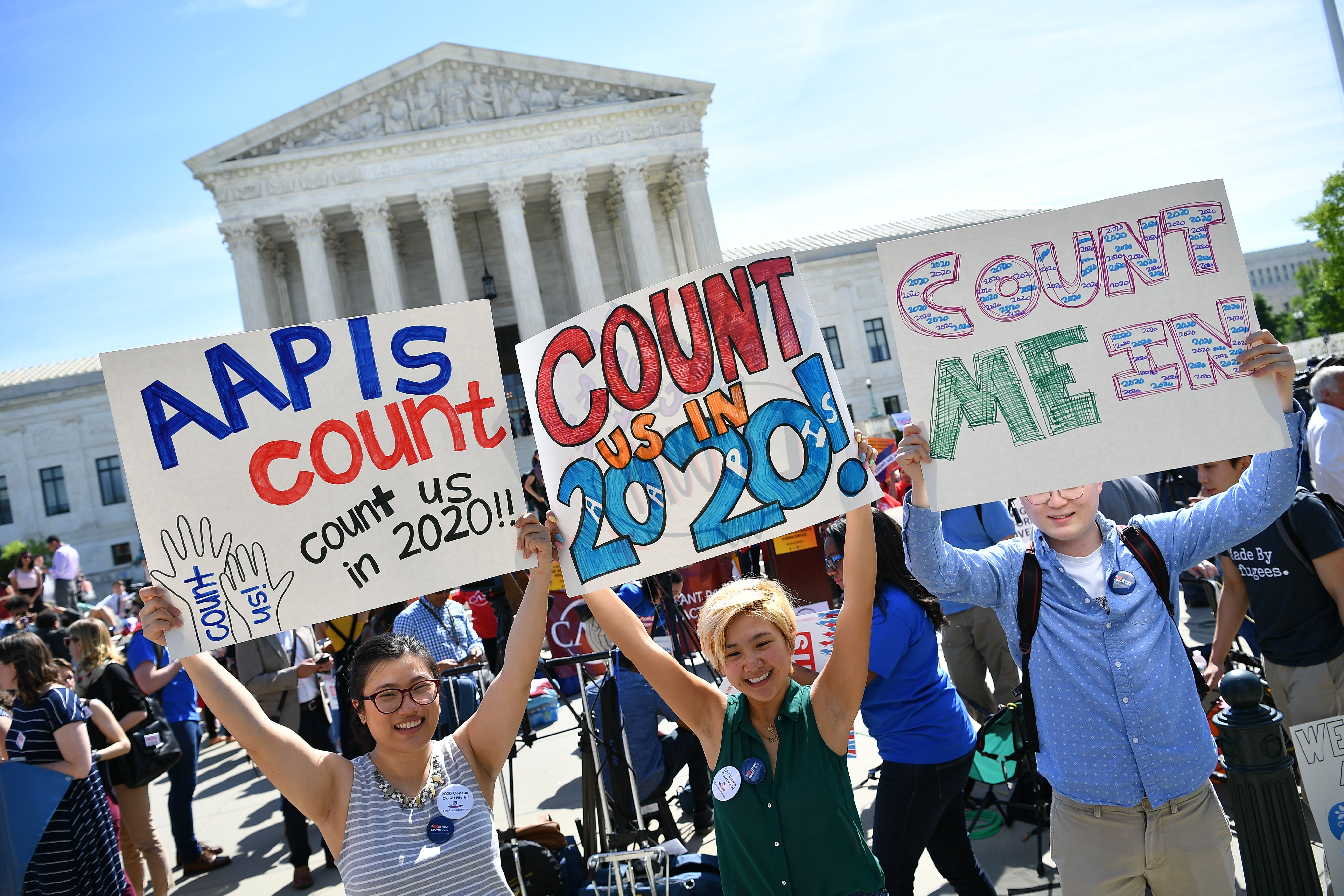 Demonstrators rally at the Supreme Court on April 23, 2019. (Mandel Ngan/AFP/Getty Images)