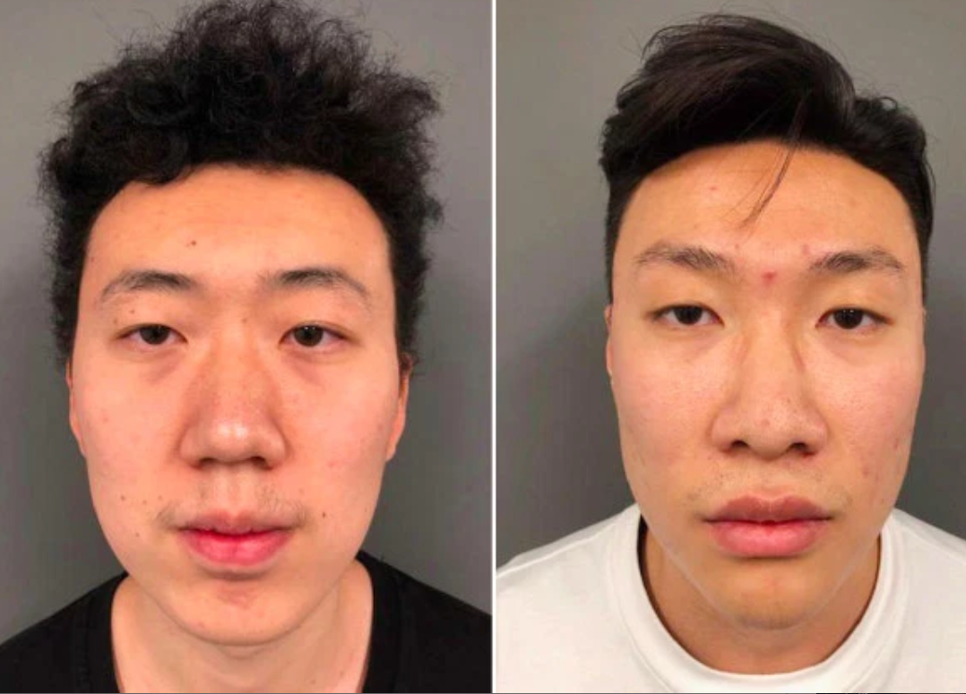 Pictured are Chunyang Li (left) and Chenghan Wang (right). Screenshot/ UNH Police