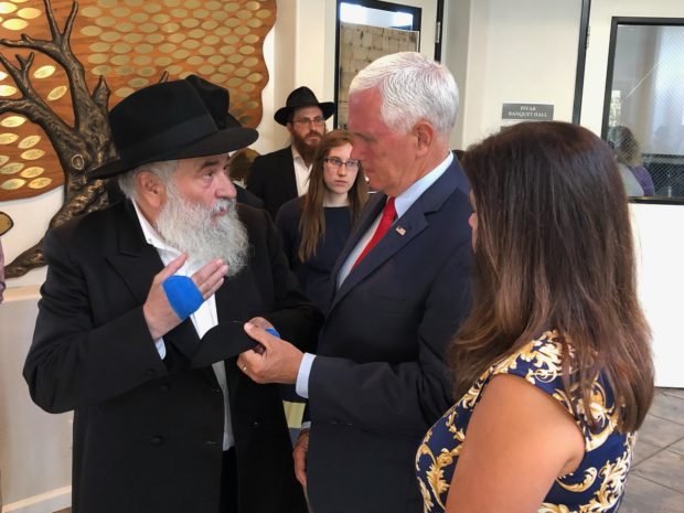 VP Mike Pence visits the Chabad of Poway synagogue in San Diego, California to honor shooting victims (Daily Caller)