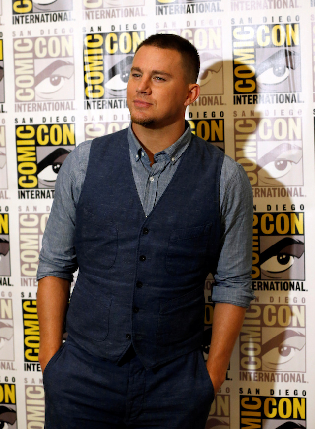 Cast member Channing Tatum poses at a press line for "Kingsman: The Golden Circle" during the 2017 Comic-Con International Convention in San Diego, California, U.S., July 20, 2017. REUTERS/Mario Anzuoni