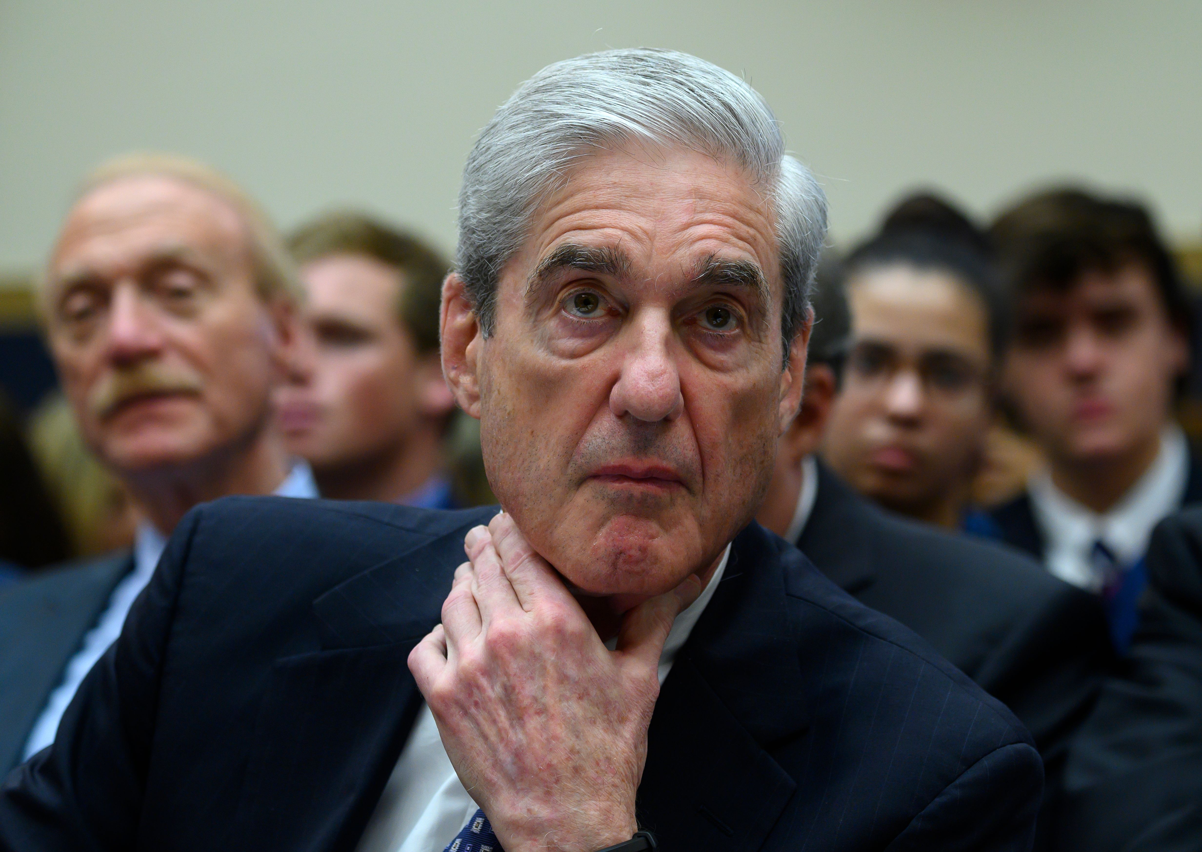 Former Special Counsel Robert Mueller testifies before the House Select Committee on Intelligence hearing on Capitol Hill in Washington, DC, July 24, 2019. (Photo by ANDREW CABALLERO-REYNOLDS / AFP/ Getty Images)