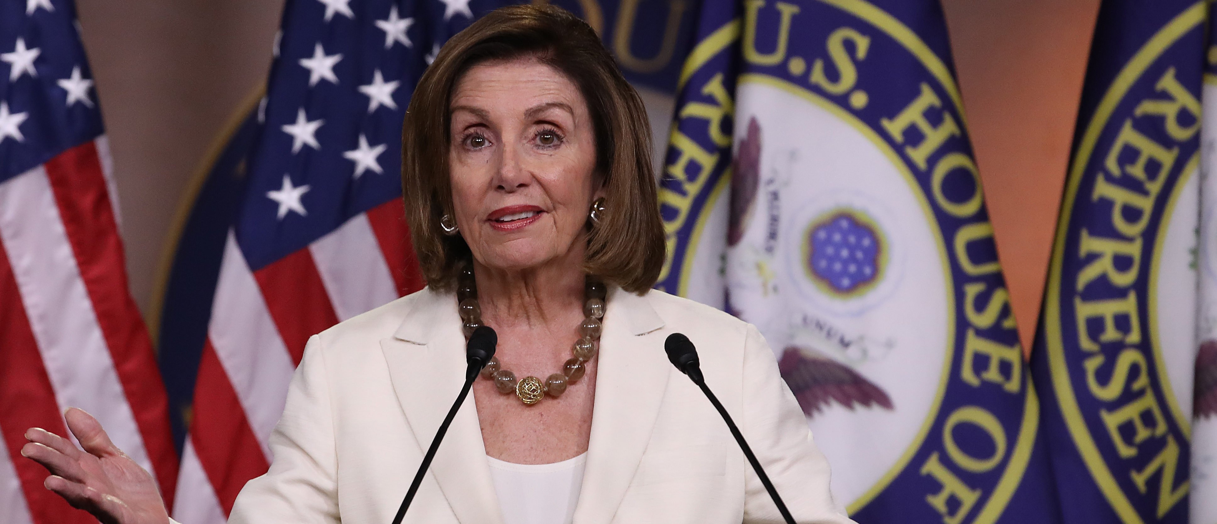 Speaker of the House Nancy Pelosi answers questions during a press conference at the U.S. Capitol on July 11, 2019 in Washington, DC. (Win McNamee/Getty Images)
