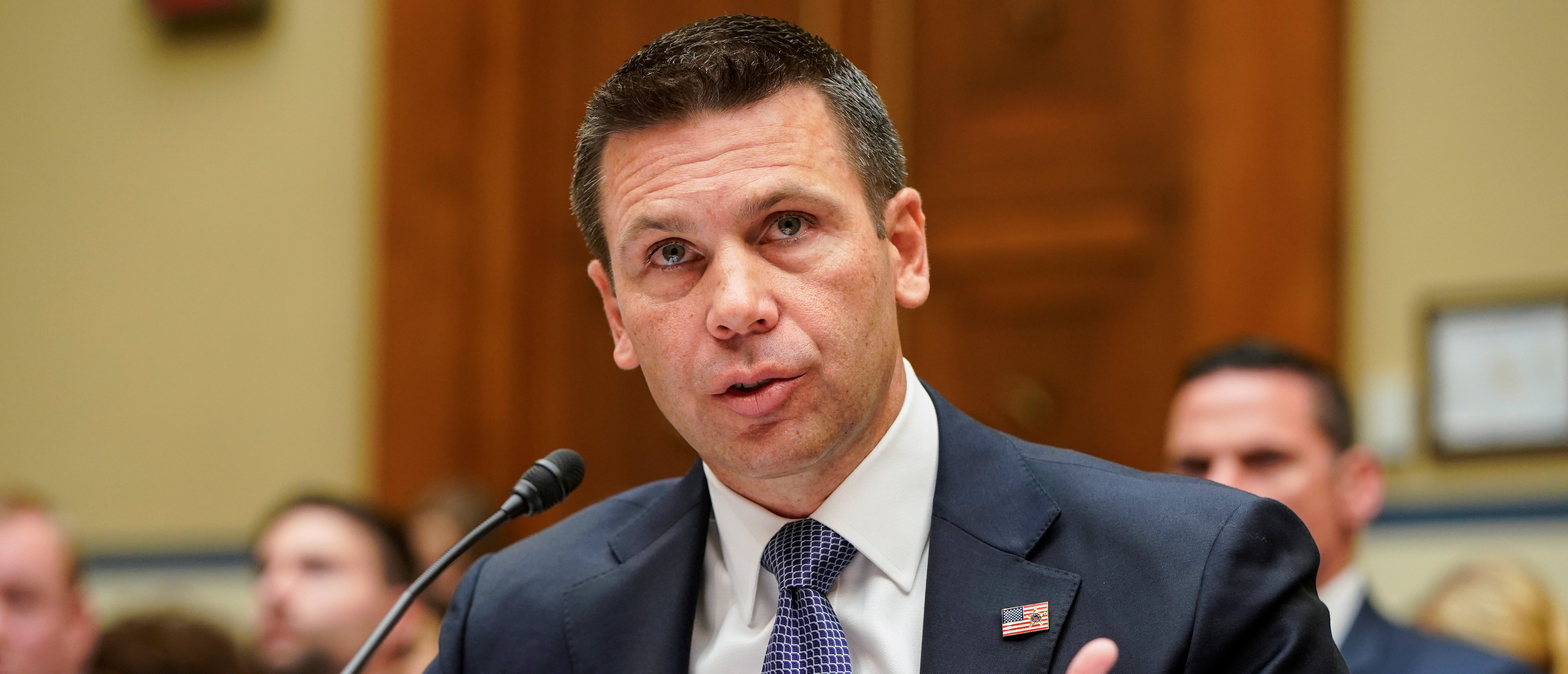 Acting Homeland Security Secretary Kevin McAleenan testifies before the House Oversight and Reform Committee in Washington