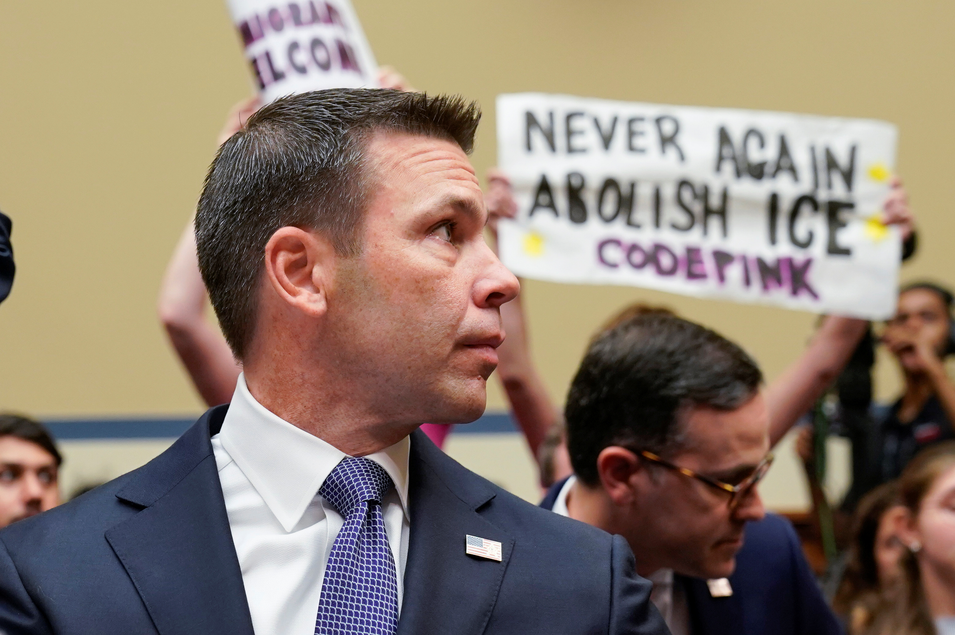 Acting Homeland Security Secretary McAleenan testifies before House Oversight Committee hearing on Trump Administration immigration policy on Capitol Hill in Washington