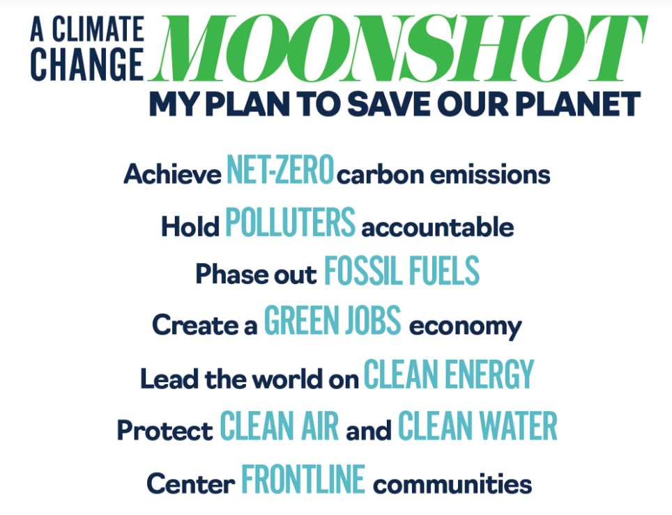 A screenshot from Gillibrand's climate plan posted on Medium. Screenshot
