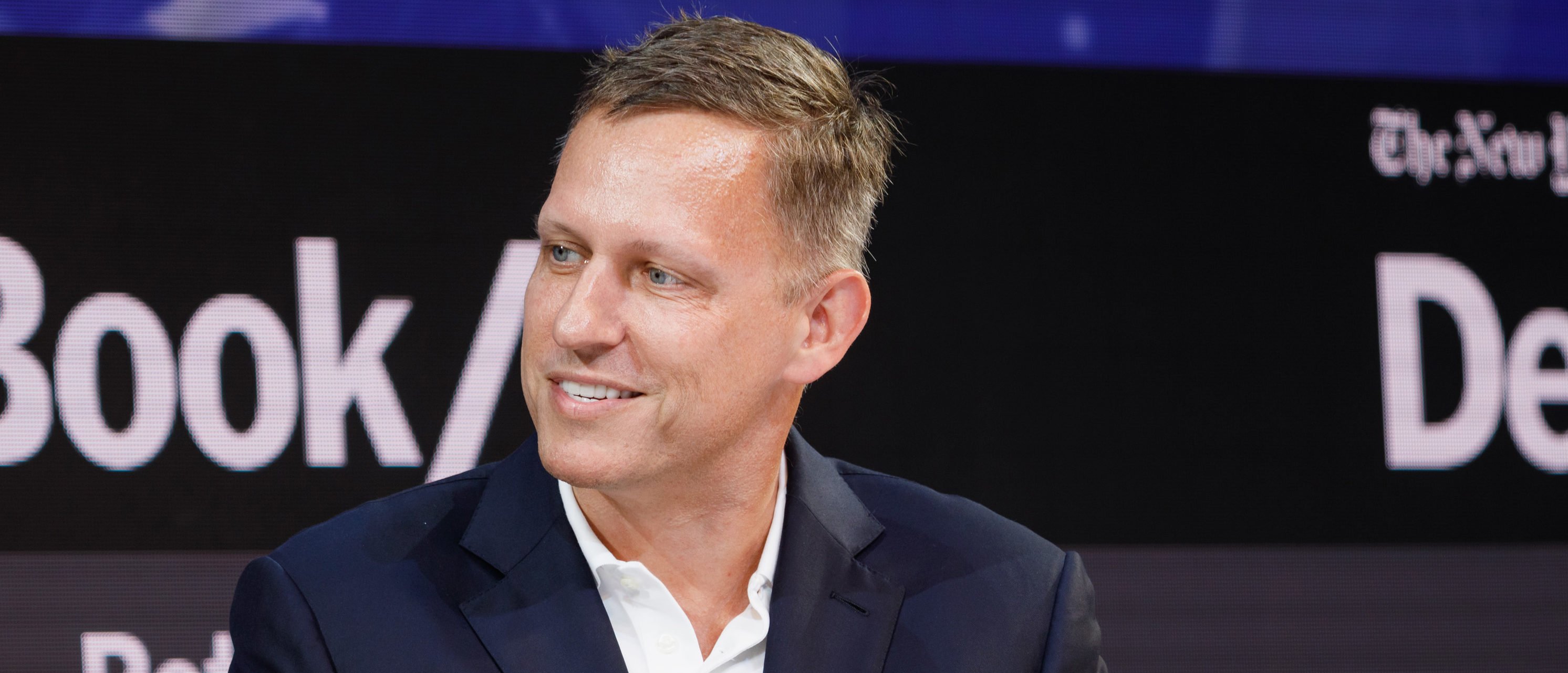 NEW YORK, NY - NOVEMBER 01: Peter Thiel, Partner, Founders Fund speaks onstage during the 2018 New York Times Dealbook on November 1, 2018 in New York City. (Photo by Michael Cohen/Getty Images for The New York Times)