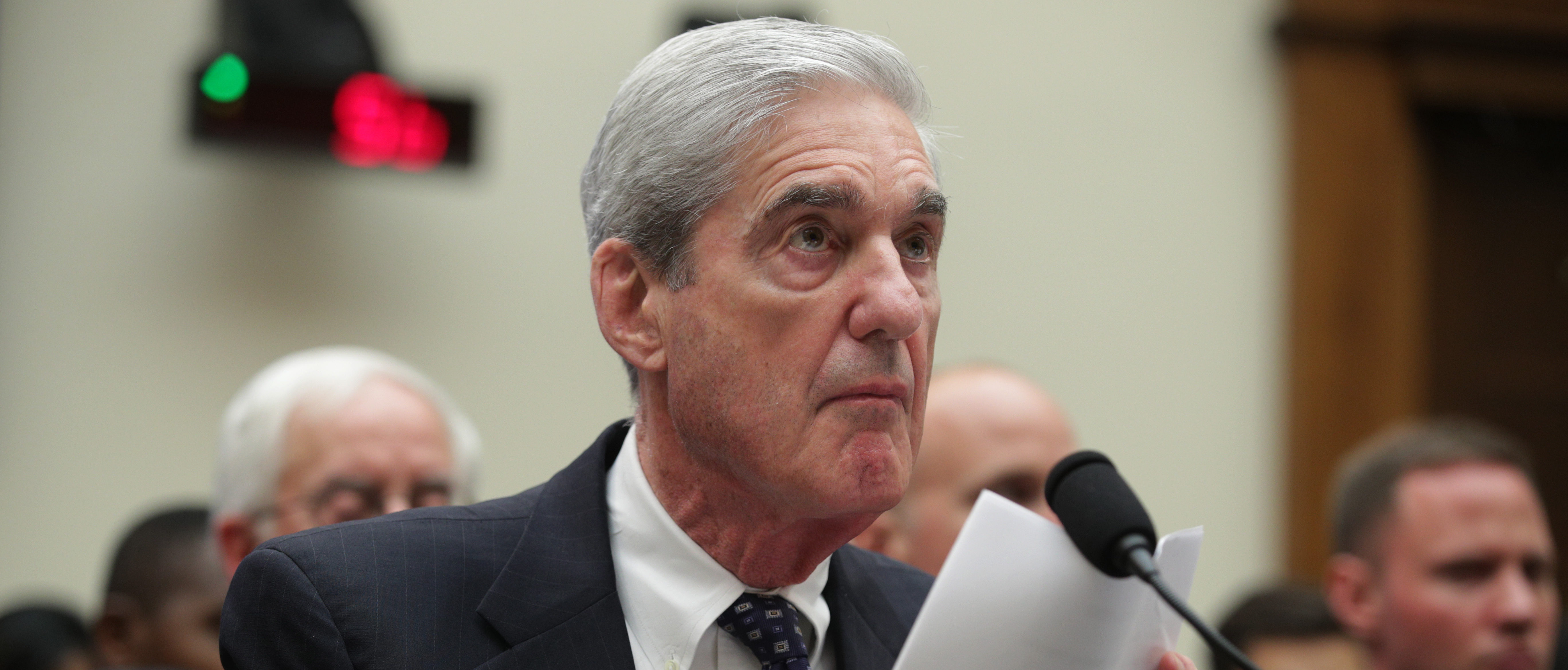 Former special counsel Robert Mueller testifies before the House Intelligence Committee about his report on Russian interference in the 2016 presidential election in the Rayburn House Office Building July 24, 2019 in Washington, D.C. (Alex Wong/Getty Images)