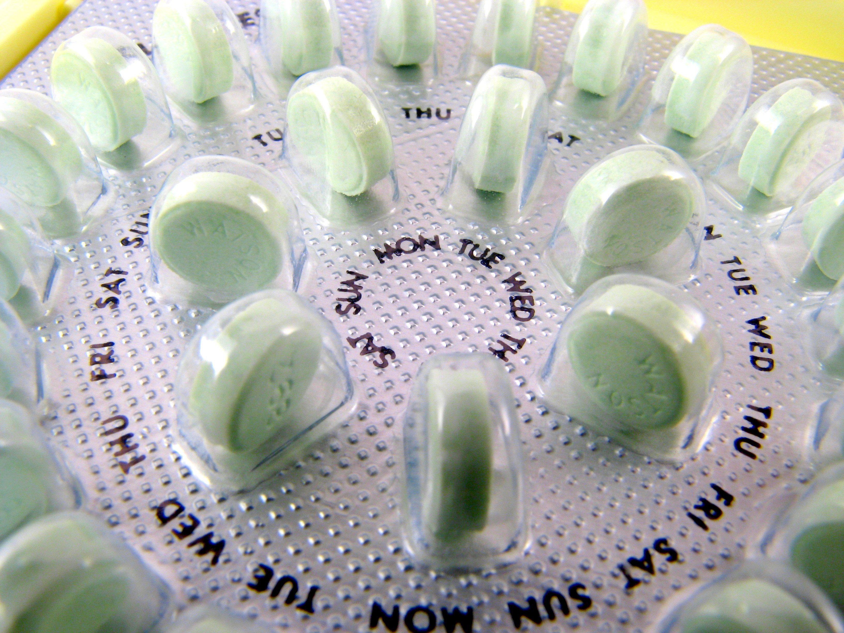 Birth control pills sit in packaging. Shutterstock image via Barbara J. Johnson