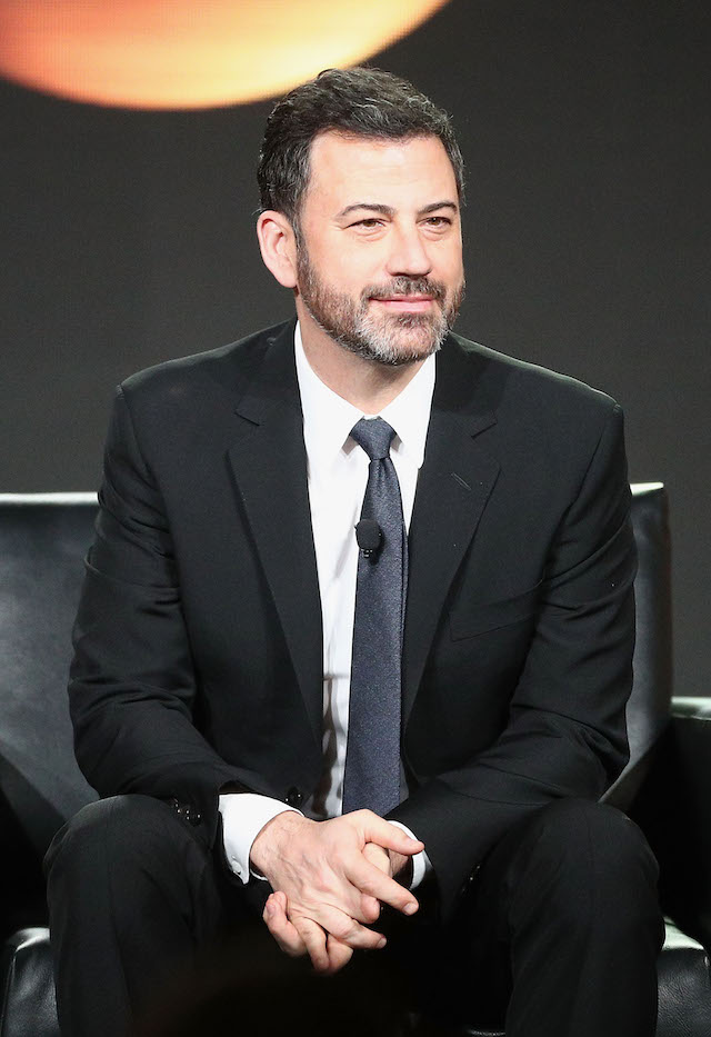 Jimmy Kimmel, host and executive producer of "Jimmy Kimmel Live!" and host of the "90th Oscars", speaks onstage during the ABC Television/Disney portion of the 2018 Winter Television Critics Association Press Tour at The Langham Huntington, Pasadena on January 8, 2018 in Pasadena, California. (Photo by Frederick M. Brown/Getty Images)