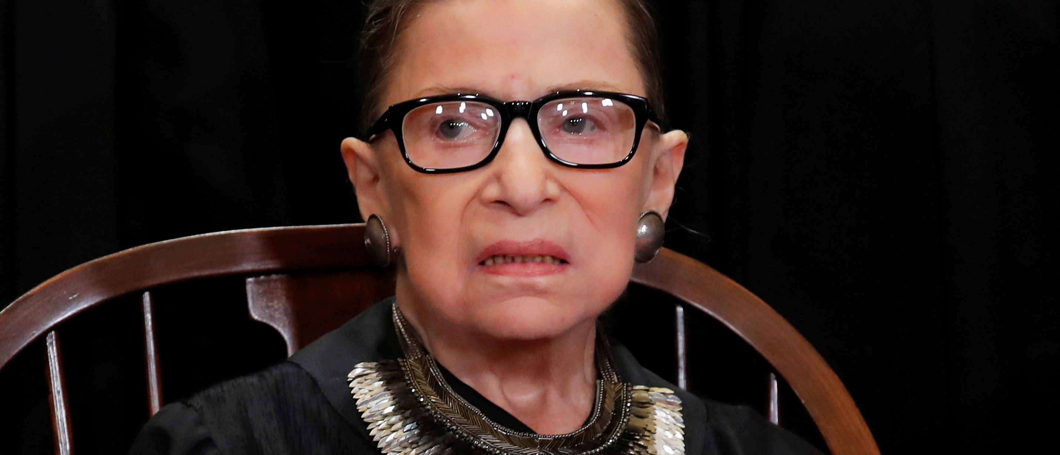 Justice Ruth Bader Ginsburg during a group portrait session for the full Supreme Court on November 30, 2018. (Reuters/Jim Young)