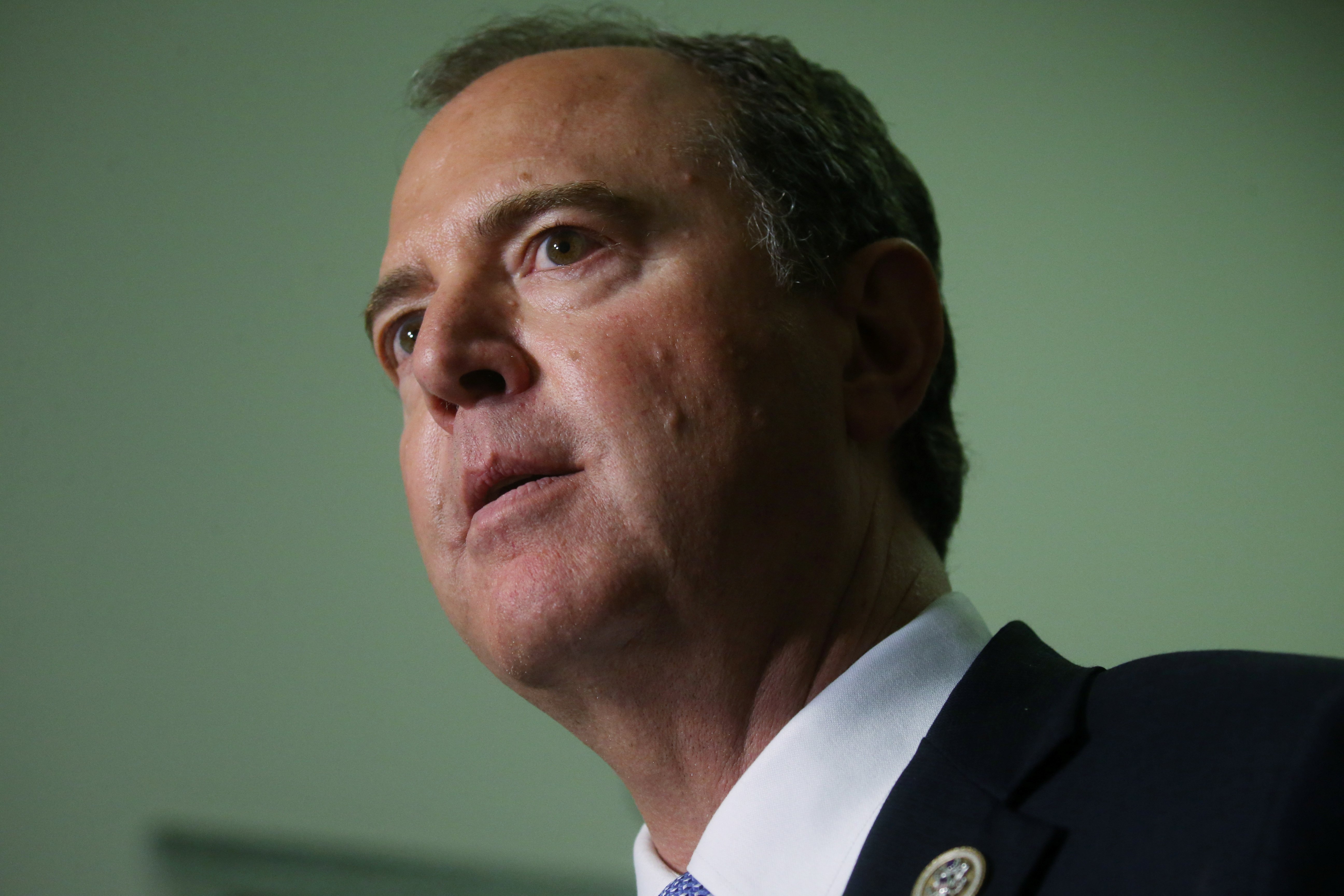 U.S. House Intelligence Committee Chair Adam Schiff (R-CA) talks to reporters after testimony from Acting Director of National Intelligence (DNI) Joseph Maguire about the handling of the whistleblower complaint on Capitol Hill in Washington, U.S., September 26, 2019. REUTERS/Leah Millis