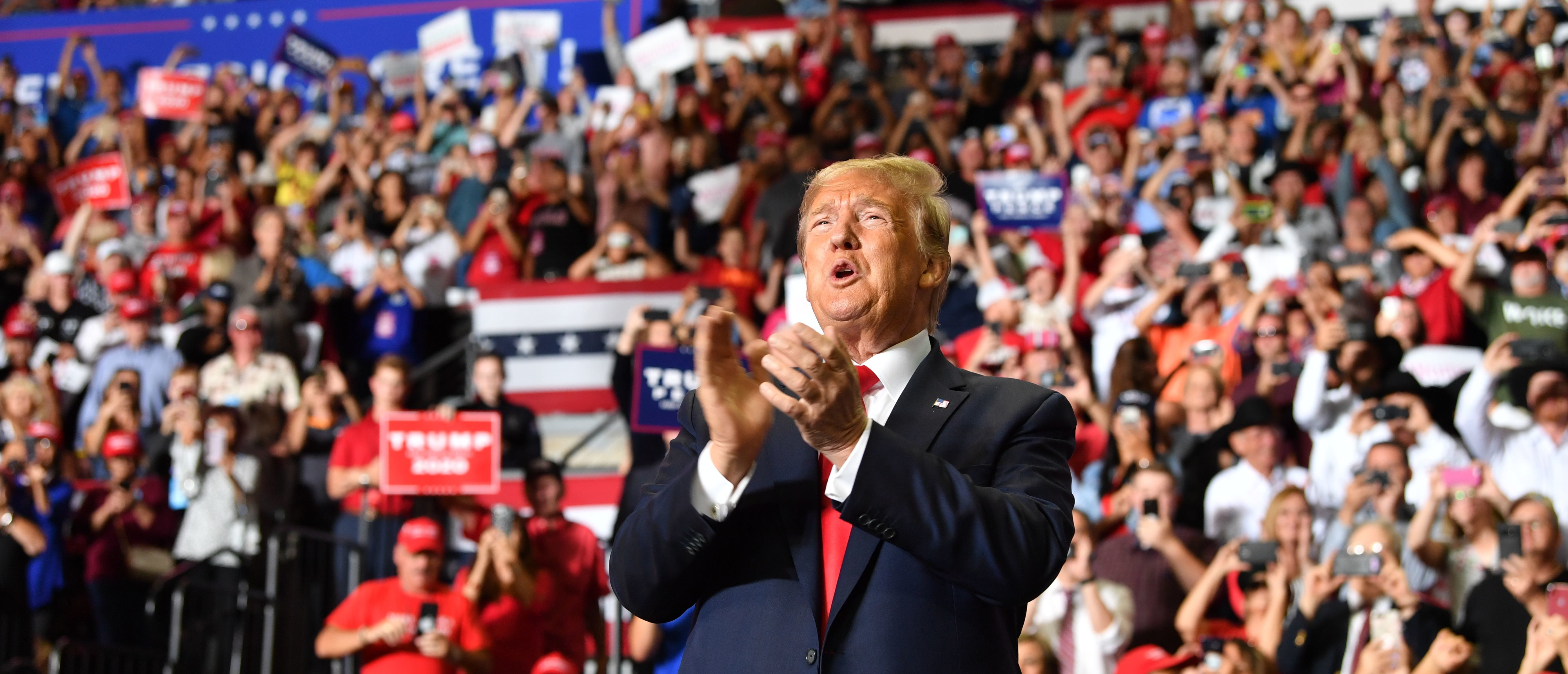 President Donald Trump during a campaign rally in Rio Rancho, New Mexico, on September 16, 2019. (Nicholas Kamm/AFP/Getty Images)