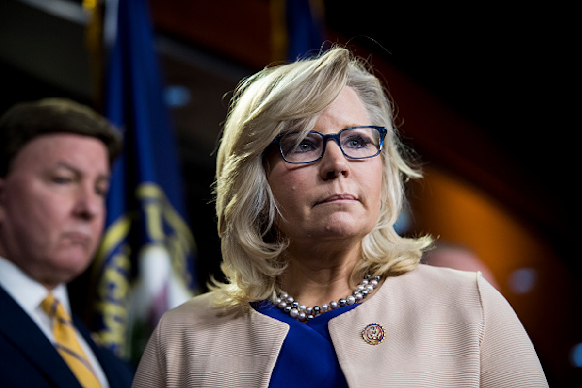UNITED STATES - JUNE 25: Republican Conference Chair Liz Cheney, R-Wyo., participates in the House Republican leadership press conference following the House GOP caucus meeting in the Capitol on Tuesday, June 25, 2019. (Photo By Bill Clark/CQ Roll Call)