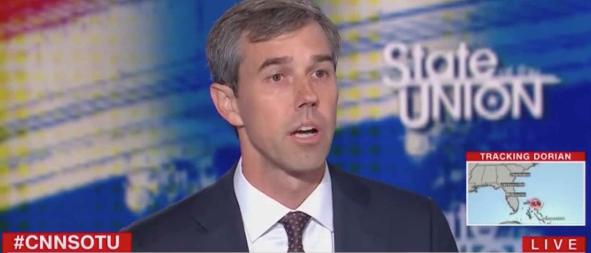 Beto O'Rourke appears on CNN's "State of the Union." Screen Shot/CNN