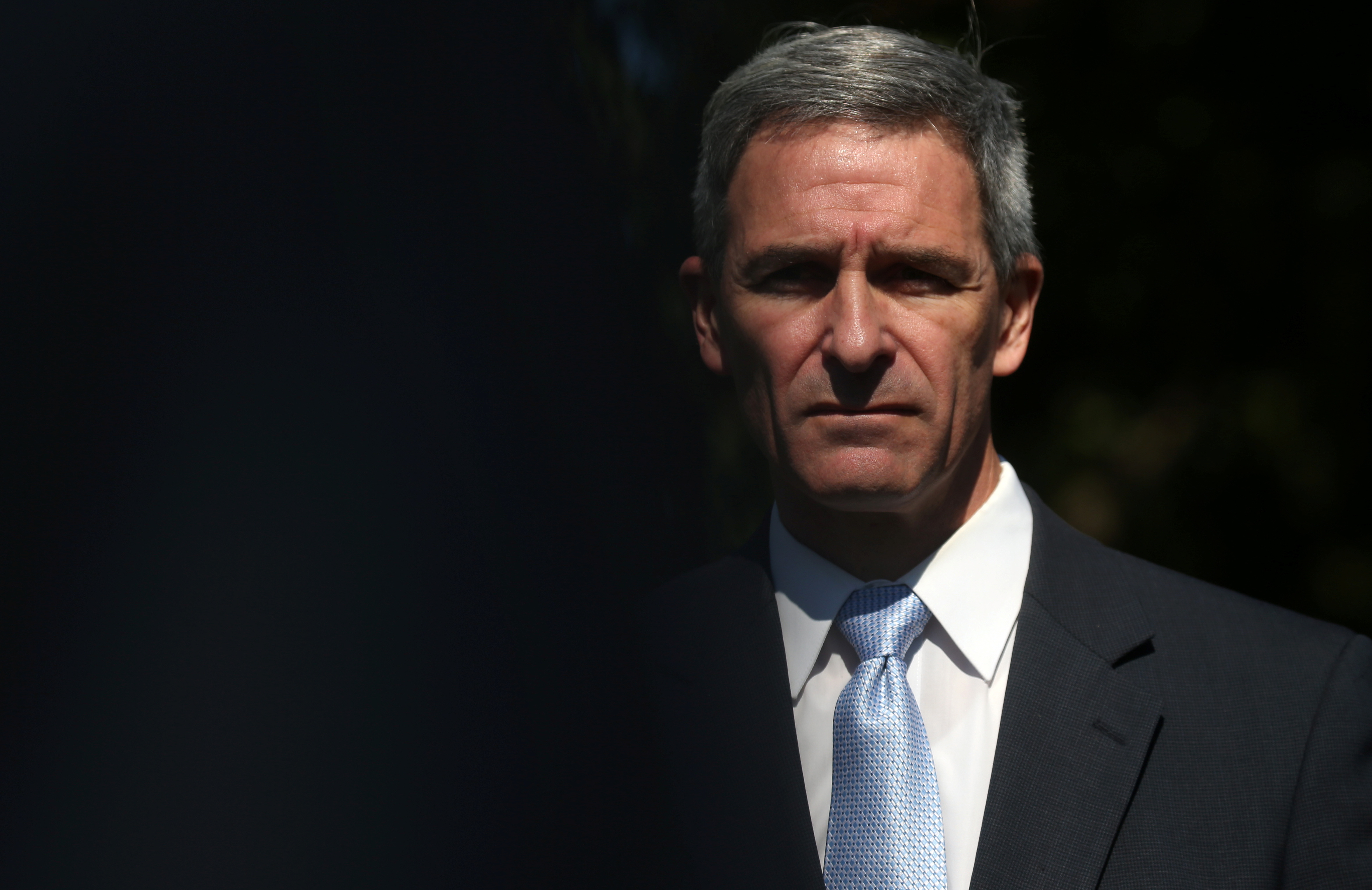 Ken Cuccinelli, acting director of U.S. Citizenship and Immigration Services, speaks to the news media