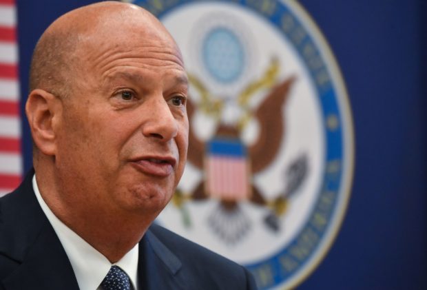 Gordon Sondland, the United States Ambassador to the European Union, adresses the media during a press conference at the US Embassy to Romania in Bucharest September 5, 2019. (DANIEL MIHAILESCU/AFP/Getty Images)