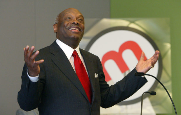 SAN FRANCISCO - JULY 1: San Francisco Mayor Willie Brown speaks during the opening of Magnet, a new sexual health clinic for gay men July 1, 2003 in San Francisco, California. Initial funding for Magnet originated from Bristol-Myers Squibb Virology and the San Francisco Mayor's Office to combat rising rates of HIV and sexually transmitted diseases among gay men. (Photo by Justin Sullivan/Getty Images