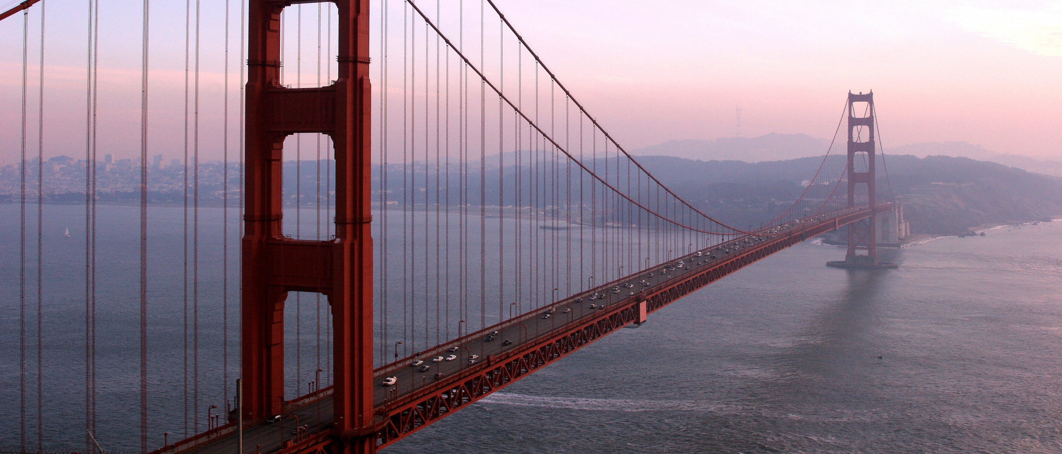 San Francisco, UNITED STATES: The Golden Gate Bridge is pictured 20 December 2006 in San Francisco, California. The Golden Gate is a suspension bridge spanning the Golden Gate, the opening into San Francisco Bay from the Pacific Ocean. It connects the city of San Francisco on the northern tip of the San Francisco Peninsula to Marin County as part of US Highway 101 and California State Highway 1. The largest suspension bridge in the world when it was completed in 1937, it has become an internationally recognized symbol of San Francisco and America. It is currently the second longest suspension bridge in the United States after the Verrazano-Narrows Bridge in New York City. AFP PHOTO/GABRIEL BOUYS (Photo credit should read GABRIEL BOUYS/AFP/Getty Images)