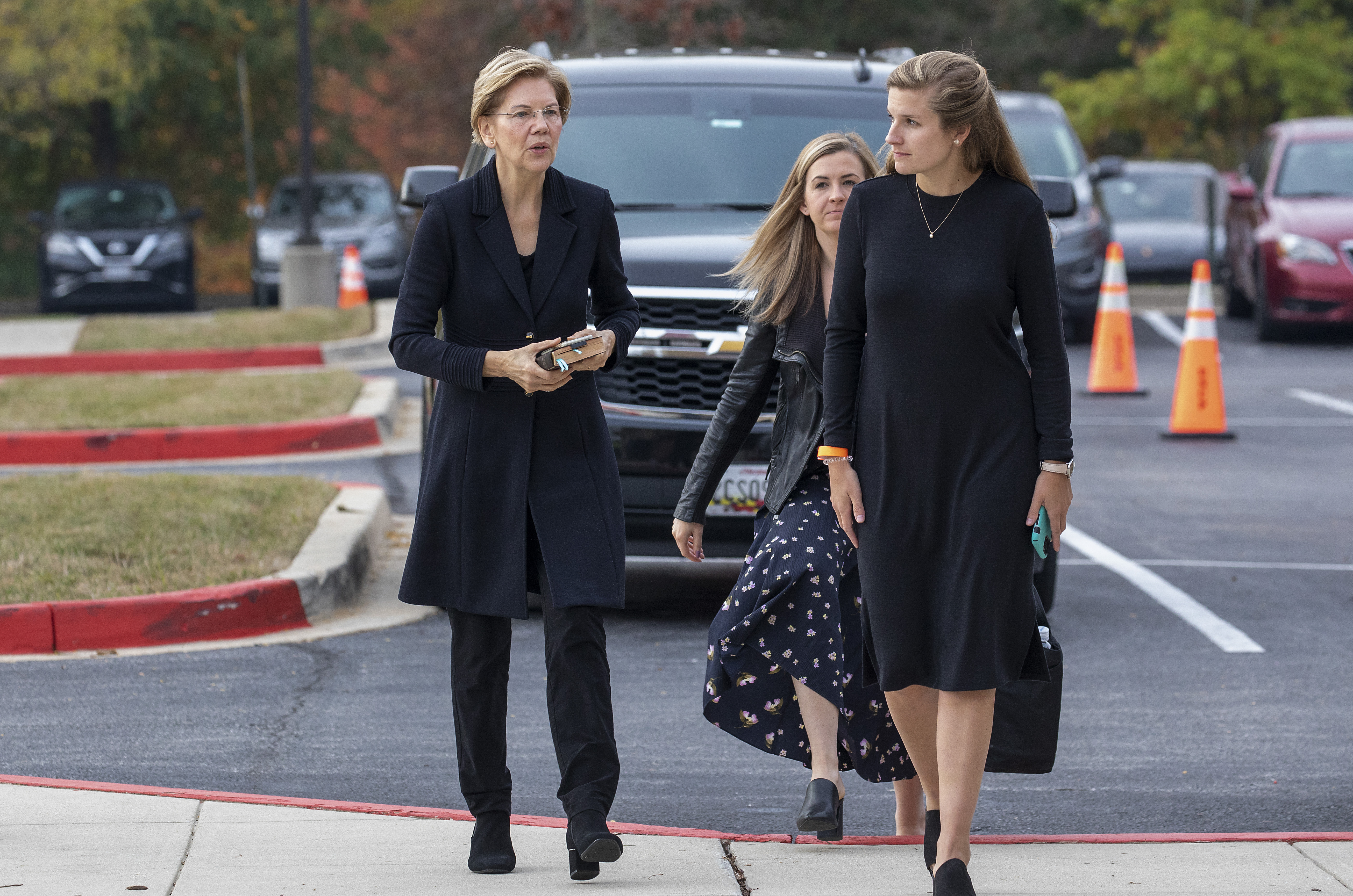 Democratic presidential candidate, Sen. Elizabeth Warren (D-MA) arrives for the funeral of Rep. Elijah Cummings at New Psalmist Baptist Church on October 25, 2019 in Baltimore, Maryland. A sharecropper’s son who rose to become a civil rights champion and the chairman of the powerful House Oversight and Government Reform Committee, Cummings died last week of complications from longstanding health problems. (Photo by Tasos Katopodis/Getty Images)