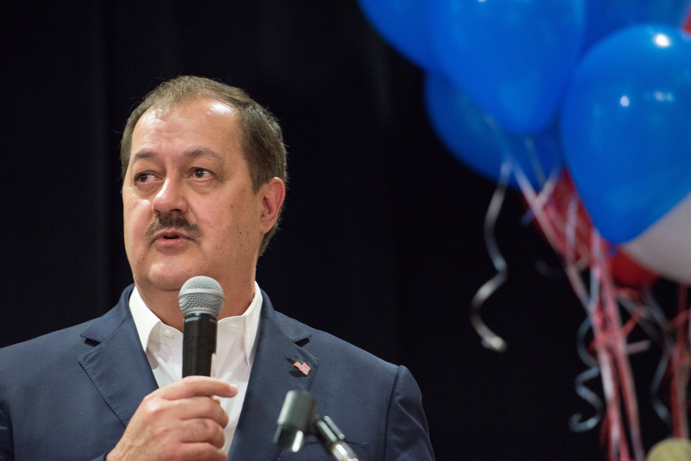 Republican U.S. Senate candidate Don Blankenship speaks to his supporters during the primary election in Charleston, West Virginia, U.S., May 8, 2018. REUTERS/Lexi Browning -