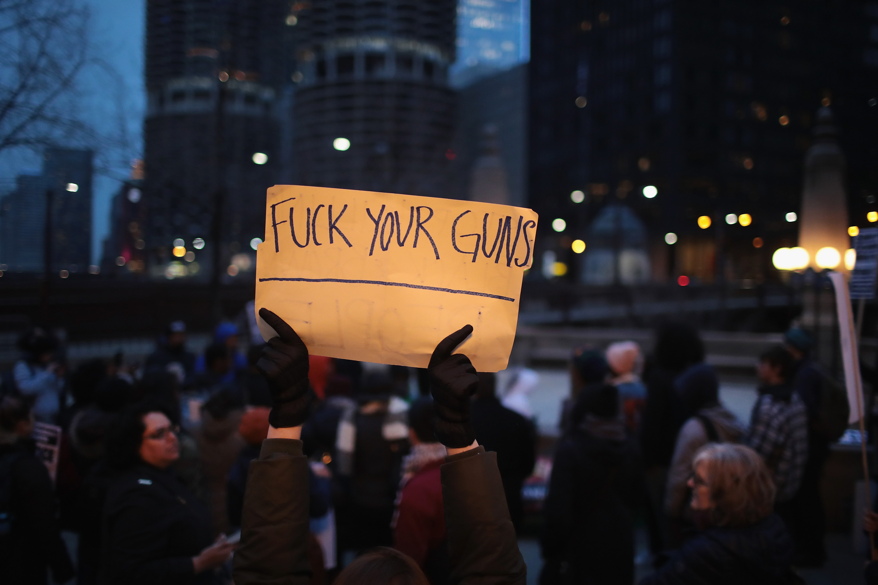 CHICAGO, IL - APRIL 02: In recognition of the 50th anniversary of the death of Dr. Martin Luther King Jr., and in solidarity with the family and supporters of Stephon Clark and others killed by police, demonstrators protest and march in the Magnificent Mile shopping district on April 2, 2018 in Chicago, Illinois. Dr. King was killed on April 4, 1968. (Photo by Scott Olson/Getty Images)