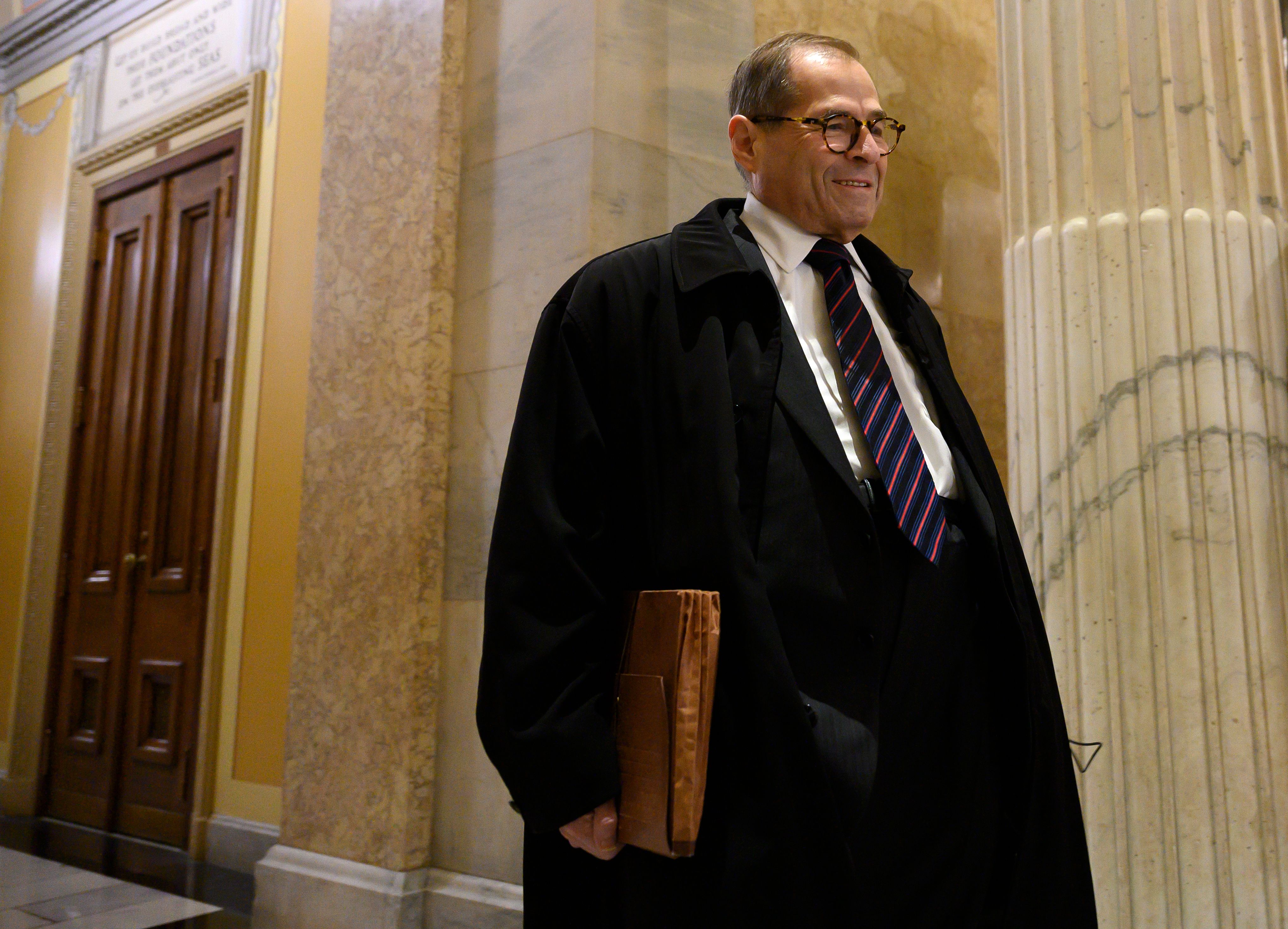 House Judiciary Committee chairman Jerrold Nadler (D-NY) arrives on Capitol Hill on October 22, 2019. (Andrew Caballero-Reynolds/AFP/Getty Images)