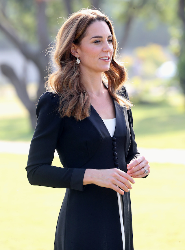 Catherine, Duchess of Cambridge visits an Army Canine Centre, where Britain provides support to a programme that trains dogs to identify explosive devices, in Islamabad, Pakistan October 18, 2019. Chris Jackson/Pool via REUTERS 