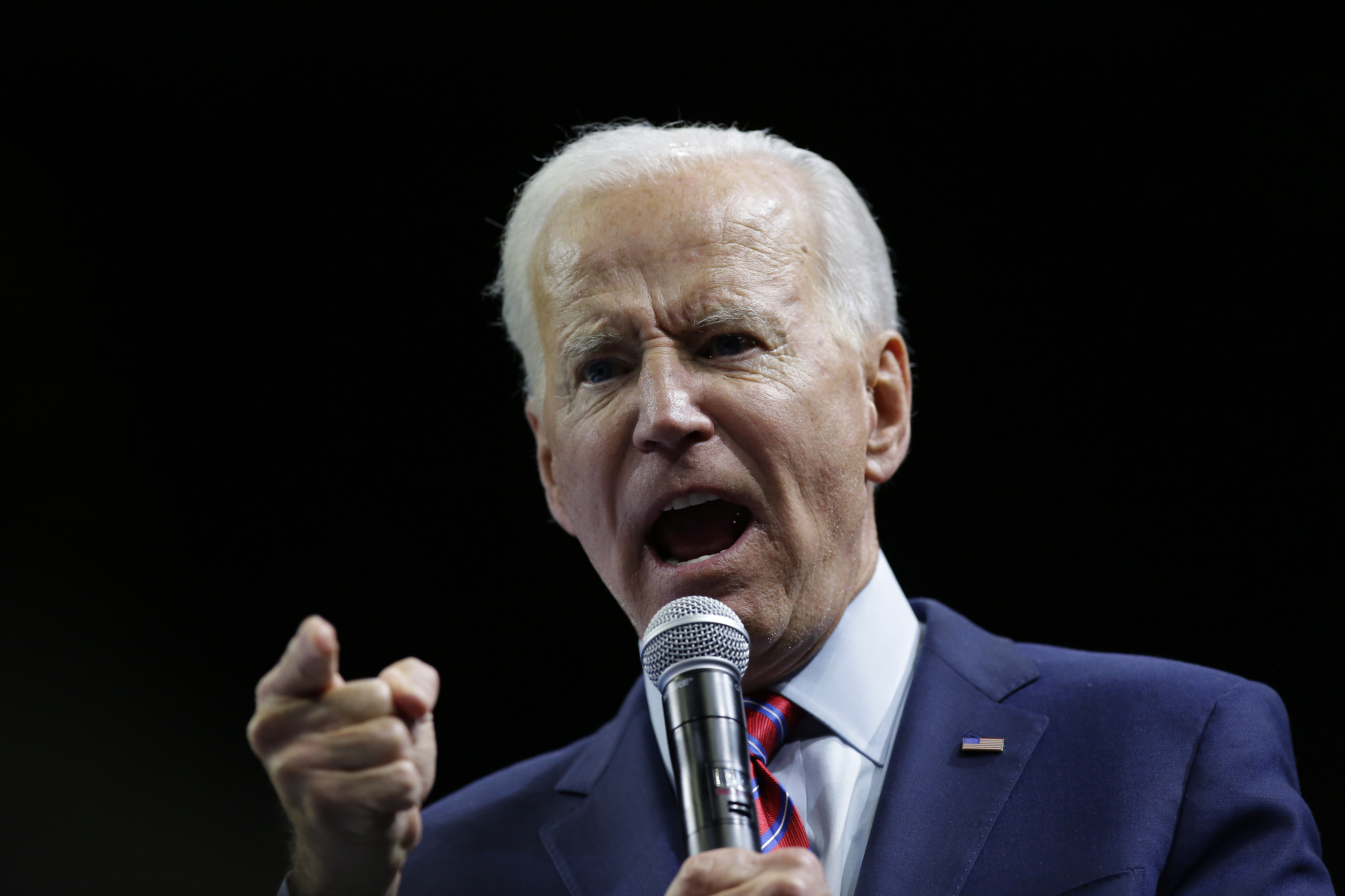 Democratic presidential candidate, former Vice President Joe Biden speaks during the Iowa Democratic Party Liberty & Justice Celebration on November 1, 2019 in Des Moines, Iowa. Fourteen presidential are expected to speak at the event addressing over 12,000 people. (Photo by Joshua Lott/Getty Images)