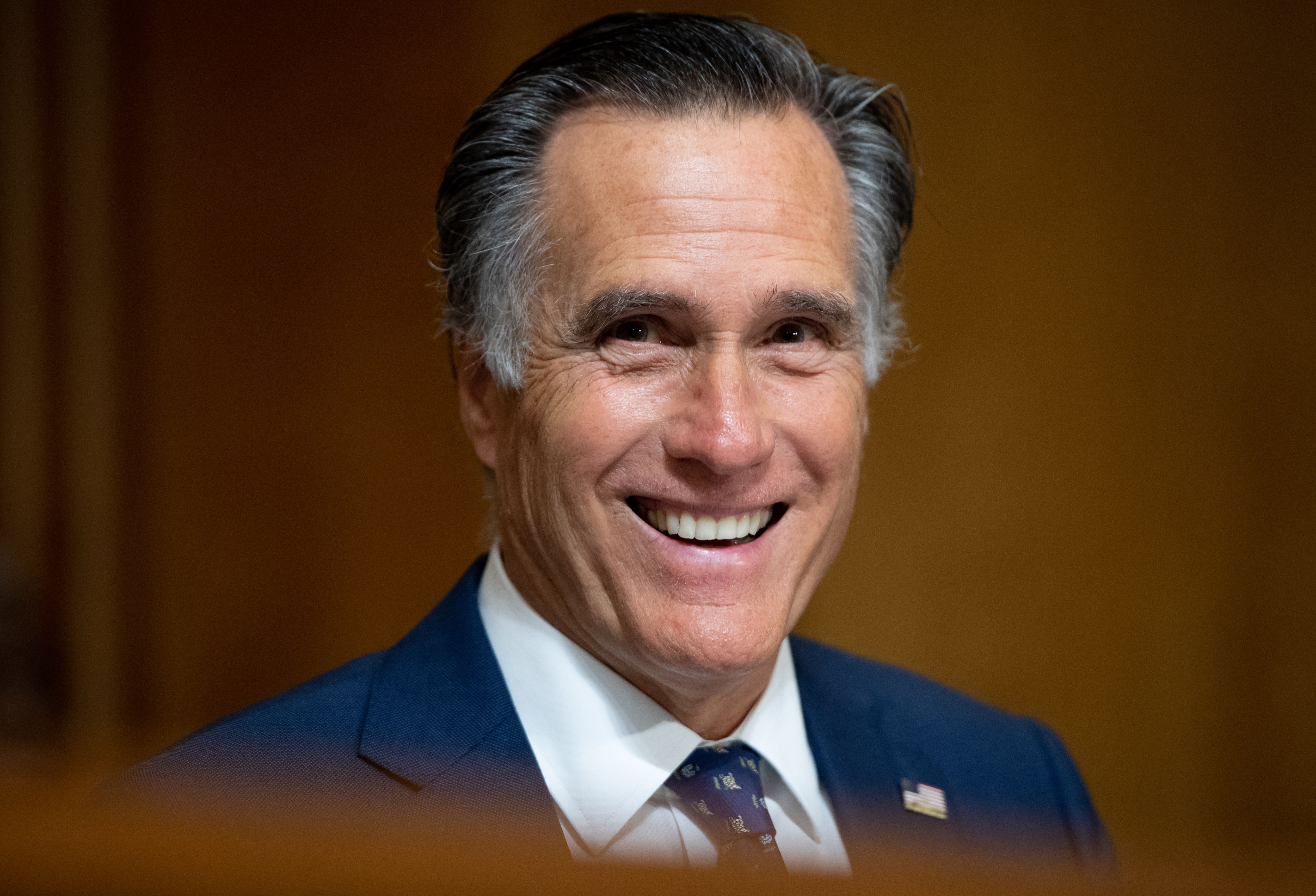 US Senator Mitt Romney, Republican of Utah, attends a Senate Foreign Relations Committee hearing about Turkey's actions in Syria on Capitol Hill in Washington, DC, October 22, 2019. (Photo by SAUL LOEB / AFP)