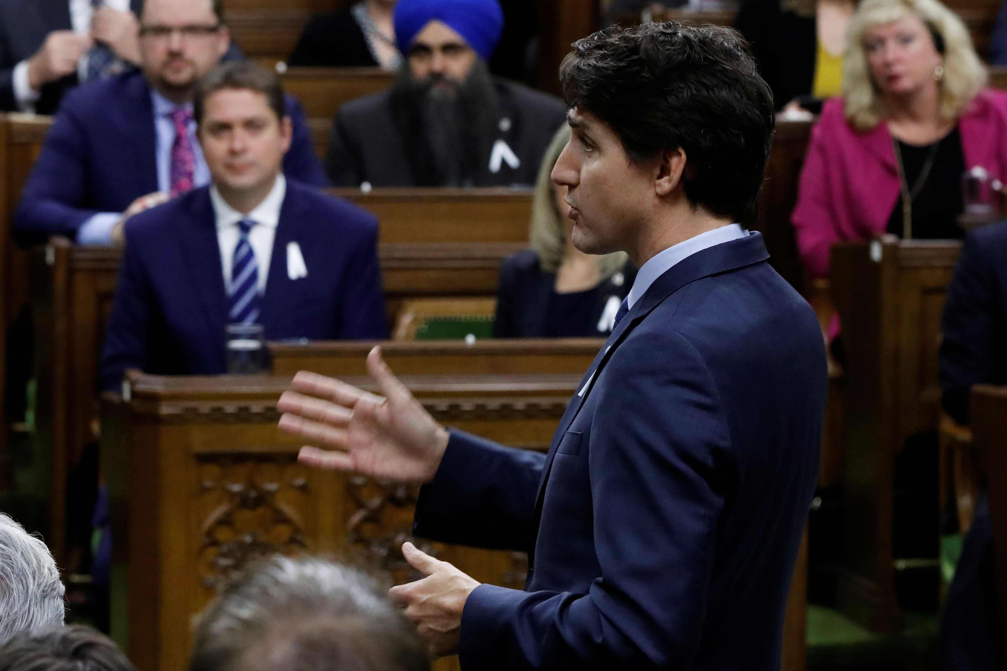 Canada's Prime Minister Justin Trudeau speaks during Question Period in the House of Commons on Parliament Hill in Ottawa, Ontario, Canada December 6, 2019. REUTERS/Blair Gable