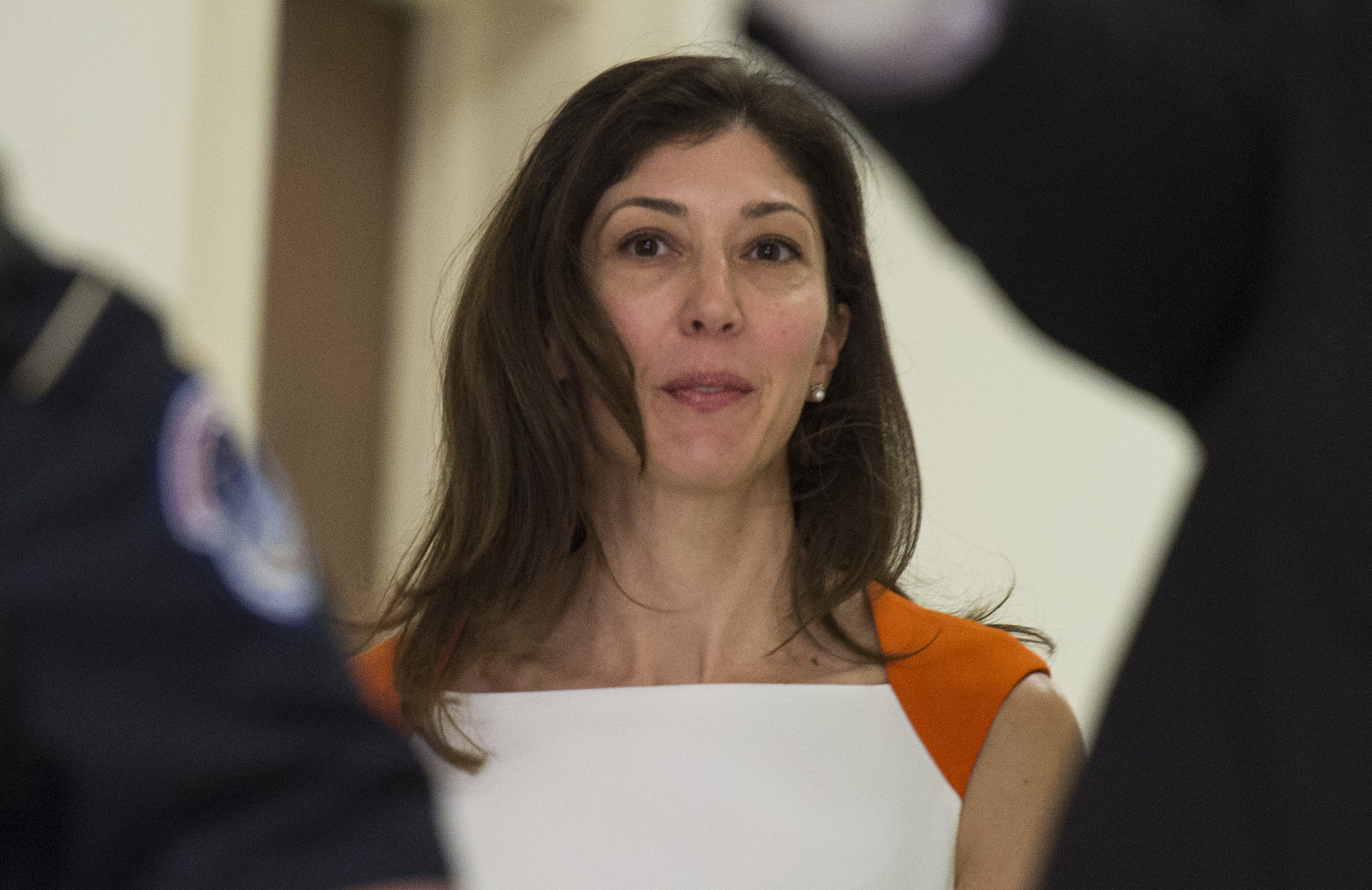 Lisa Page, former legal counsel to former FBI Director Andrew Mc Cabe, arrives on Capitol Hill July 16, 2018 arrives to speak before the House Judiciary and Oversight Committee on Capitol Hill in Washington, DC. - Republicans accuse the pair, Lisa Page and FBI agent Peter Strzok, of deep anti-Trump bias as they helped conduct investigations of both Hillary Clinton and the candidate who would eventually become the US president. (ANDREW CABALLERO-REYNOLDS / AFP via Getty Images)