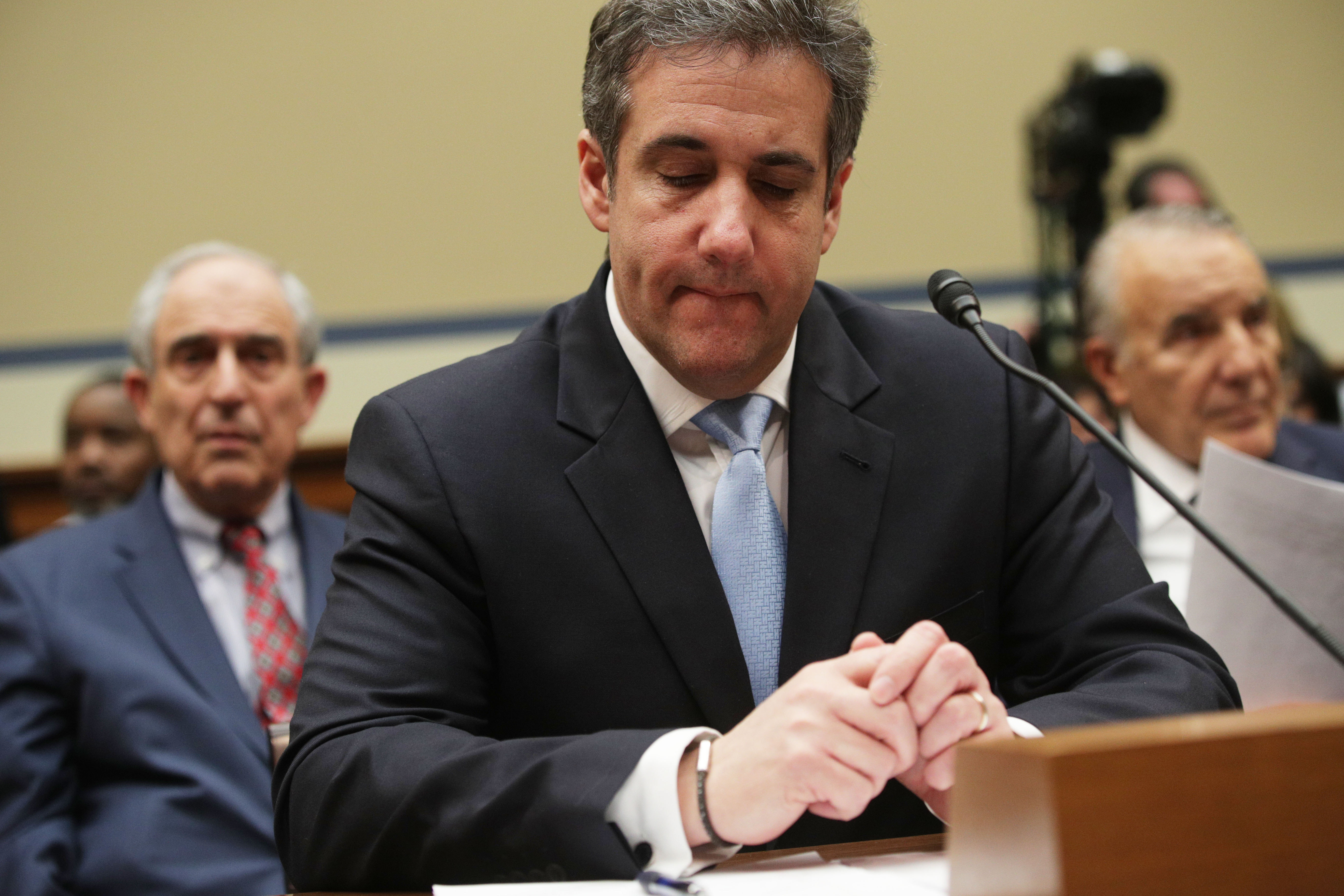 Michael Cohen, former attorney for President Donald Trump, testifies before the House Oversight Committee on February 27, 2019. (Alex Wong/Getty Images)