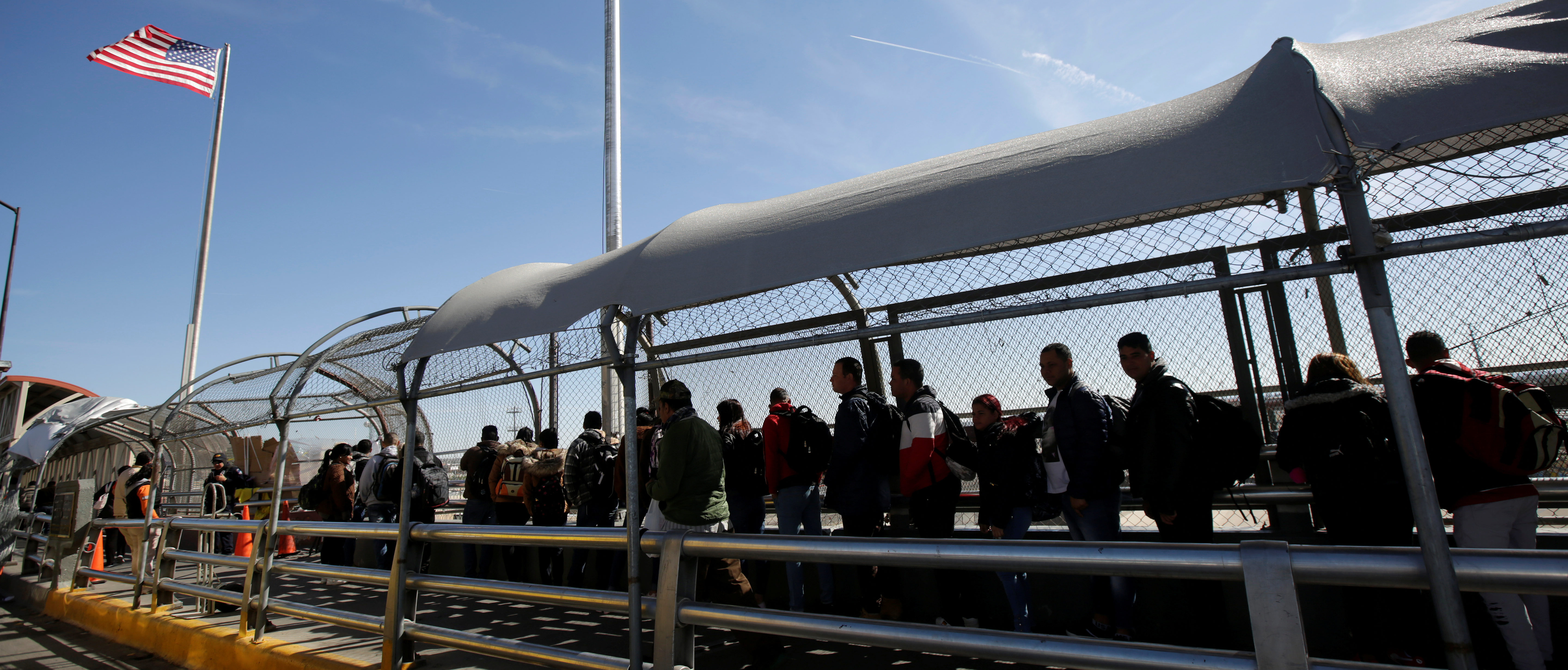 Cuban migrants queue to enter El Paso, Texas to request asylum in U.S. in Ciudad Juarez