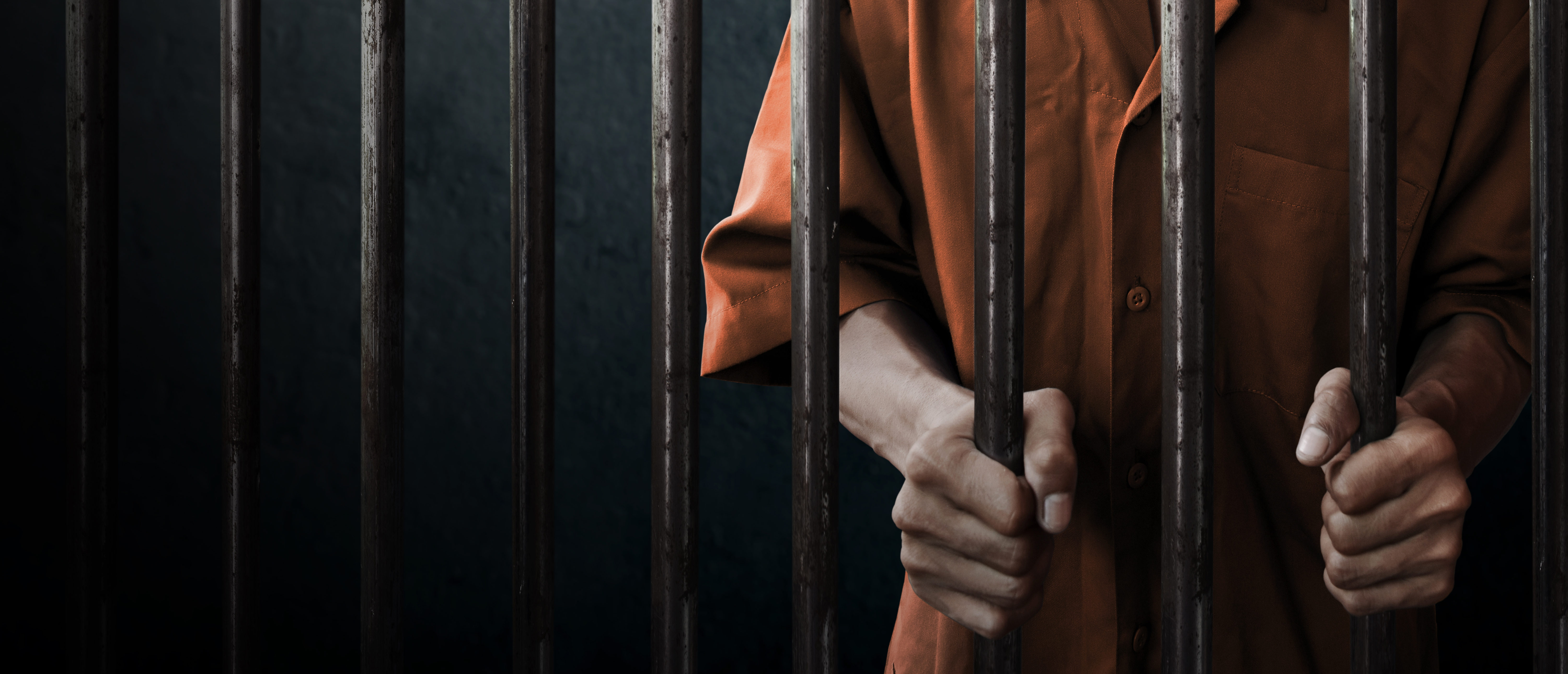A man in prison is pictured. Shutterstock