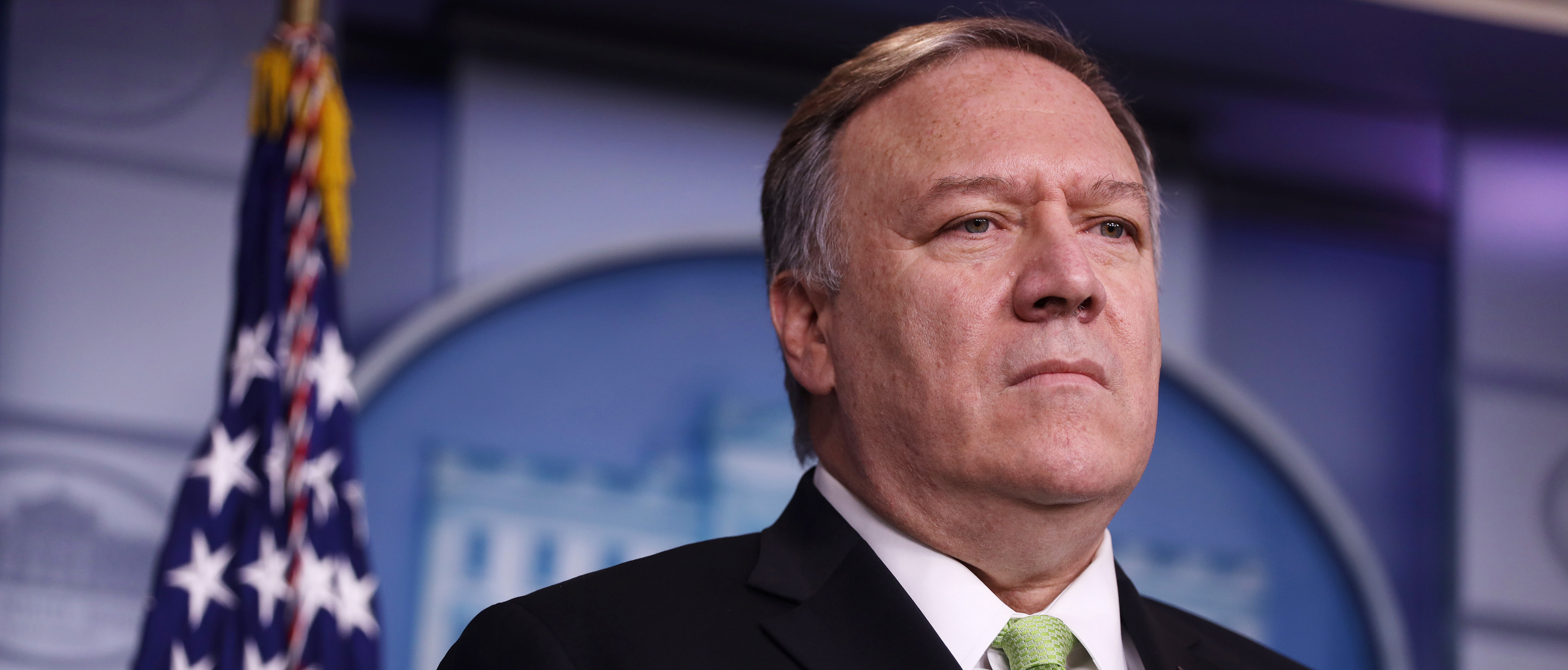 U.S. Secretary of State Mike Pompeo participates in a press briefing in the James S. Brady Press Briefing Room of the White House January 10, 2020 in Washington, DC. (Alex Wong/Getty Images)