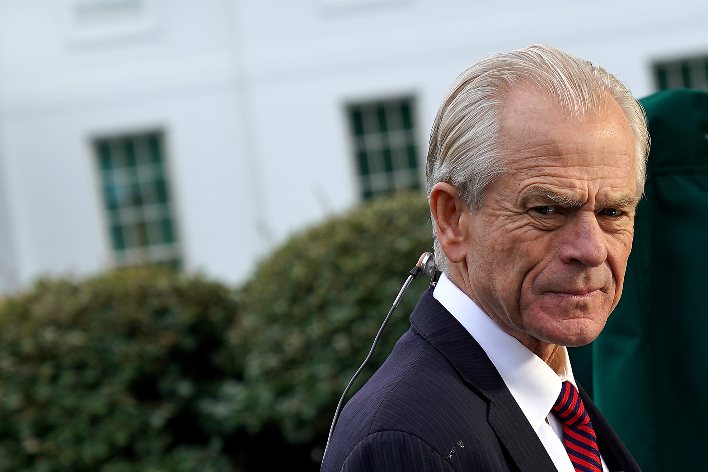WASHINGTON, DC - OCTOBER 08: White House National Trade Council Director Peter Navarro is interviewed by Fox Business Network outside the White House October 08, 2019 in Washington, DC. Navarro will be taking a lead role in trade negotiations with the Chinese that are scheduled to begin this week. (Photo by Chip Somodevilla/Getty Images)