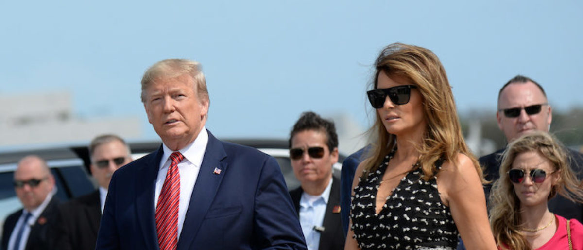 U.S. President Donald Trump and first lady Melania Trump arrive to the NASCAR Daytona 500 in Daytona Beach, Florida, U.S., February 16, 2020. REUTERS/Erin Scott