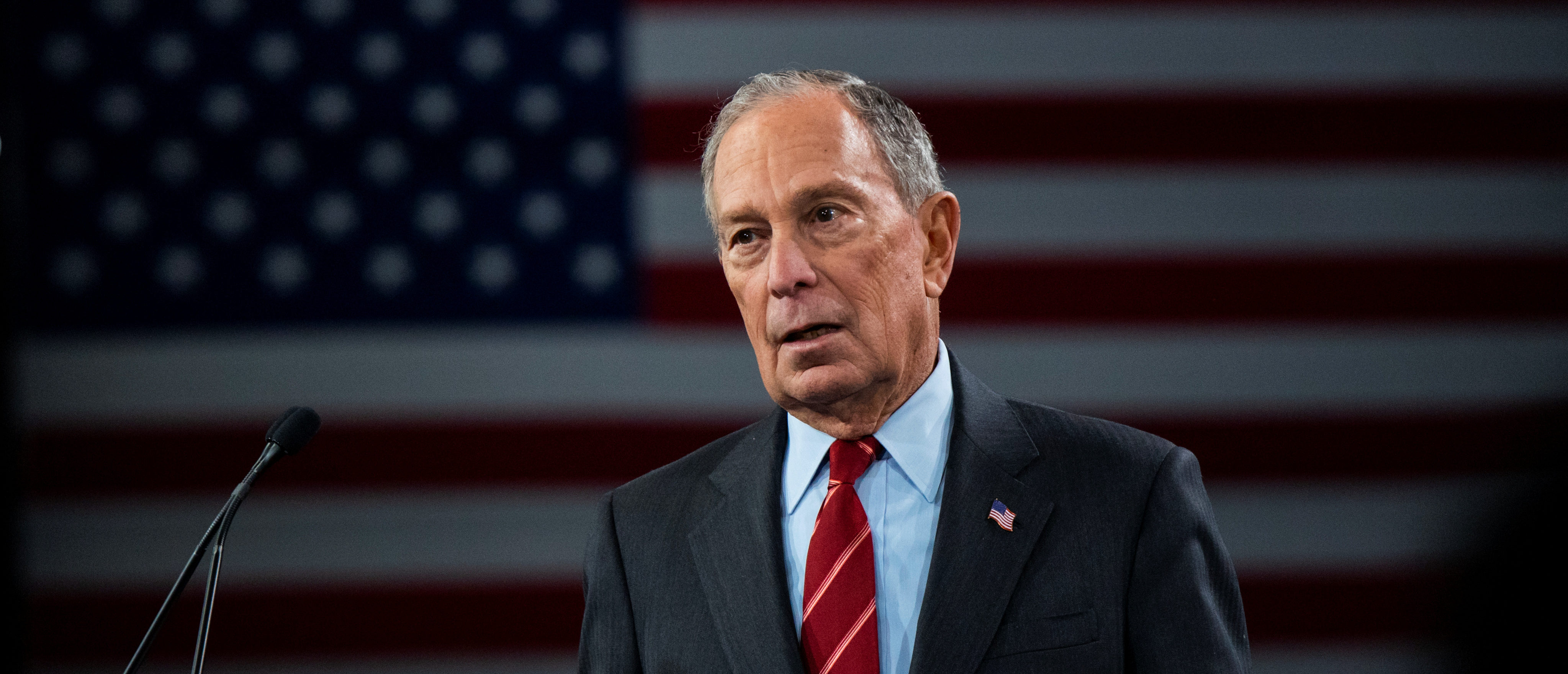 Democratic U.S. presidential candidate Mike Bloomberg delivers a speech during the campaign event "Women for Mike" in the Manhattan borough of New York City