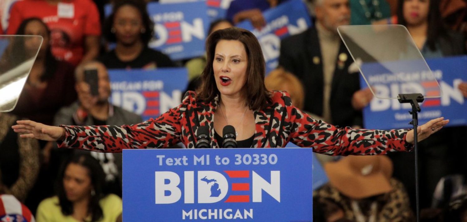 Michigan Governor Gretchen Whitmer speaks during a campaign event for Democratic U.S. presidential candidate and former Vice President Joe Biden in Detroit, Michigan, U.S., March 9, 2020. REUTERS/Brendan McDermid