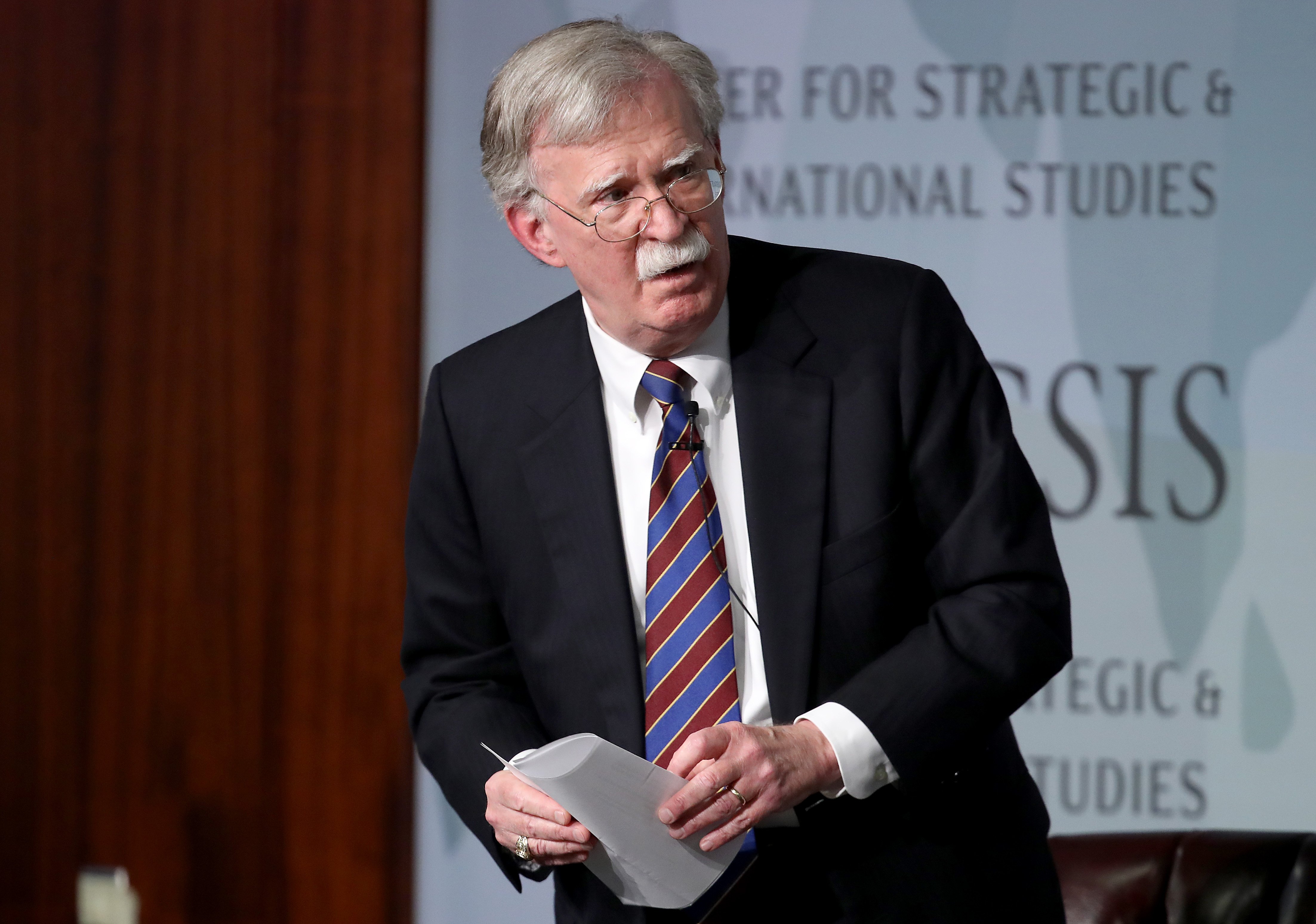 Former U.S. National Security Advisor John Bolton appears at the Center for Strategic and International Studies before delivering remarks September 30, 2019 in Washington, DC. (Win McNamee/Getty Images)