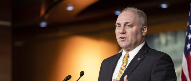 Republican Whip Rep. Steve Scalise (R-LA) speaks during a press conference at the US Capitol on December 17, 2019 in Washington, DC. (Samuel Corum/Getty Images)
