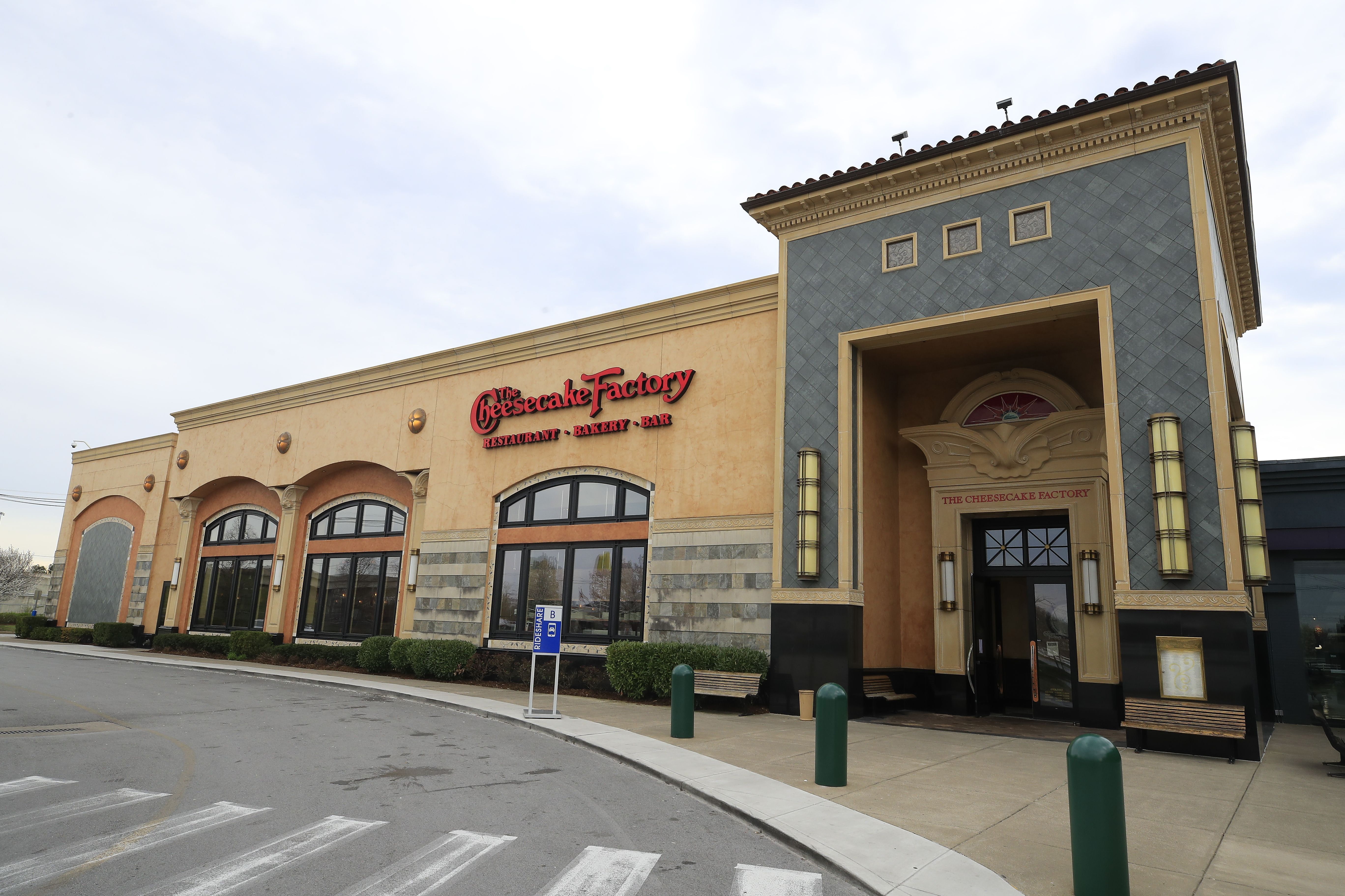 LOUISVILLE, KENTUCKY - MARCH 26: A Cheesecake Factory restaurant is operating on March 26, 2020 in Louisville, Kentucky. The restaurant chain has announced that it will not be able to pay its rent starting to April 1 due to how the COVID-19 crisis has affected its business. (Photo by Andy Lyons/Getty Images)
